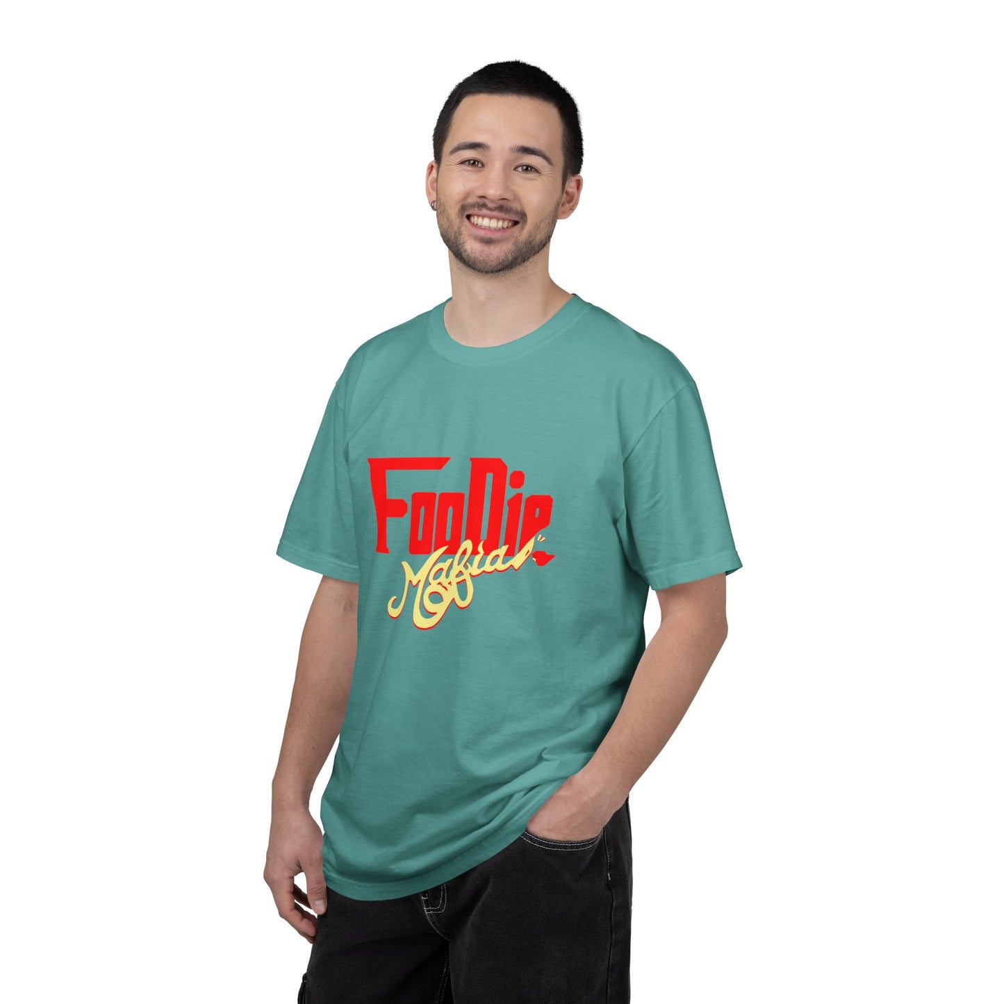 L.O.E.F Red Foodie Mafia Unisex Tee Shirt (Soft Yellow)