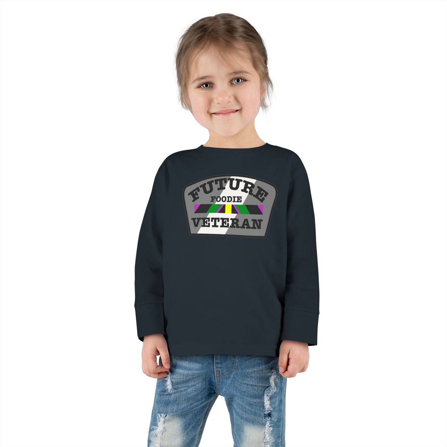 L.O.E.F Future Foodie Veteran Toddler Long Sleeve Tee (Gray)