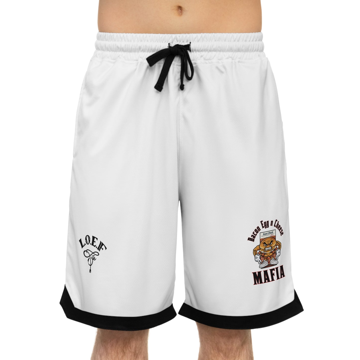 L.O.E.F Bacon Egg n Cheese Mafia Basketball Shorts