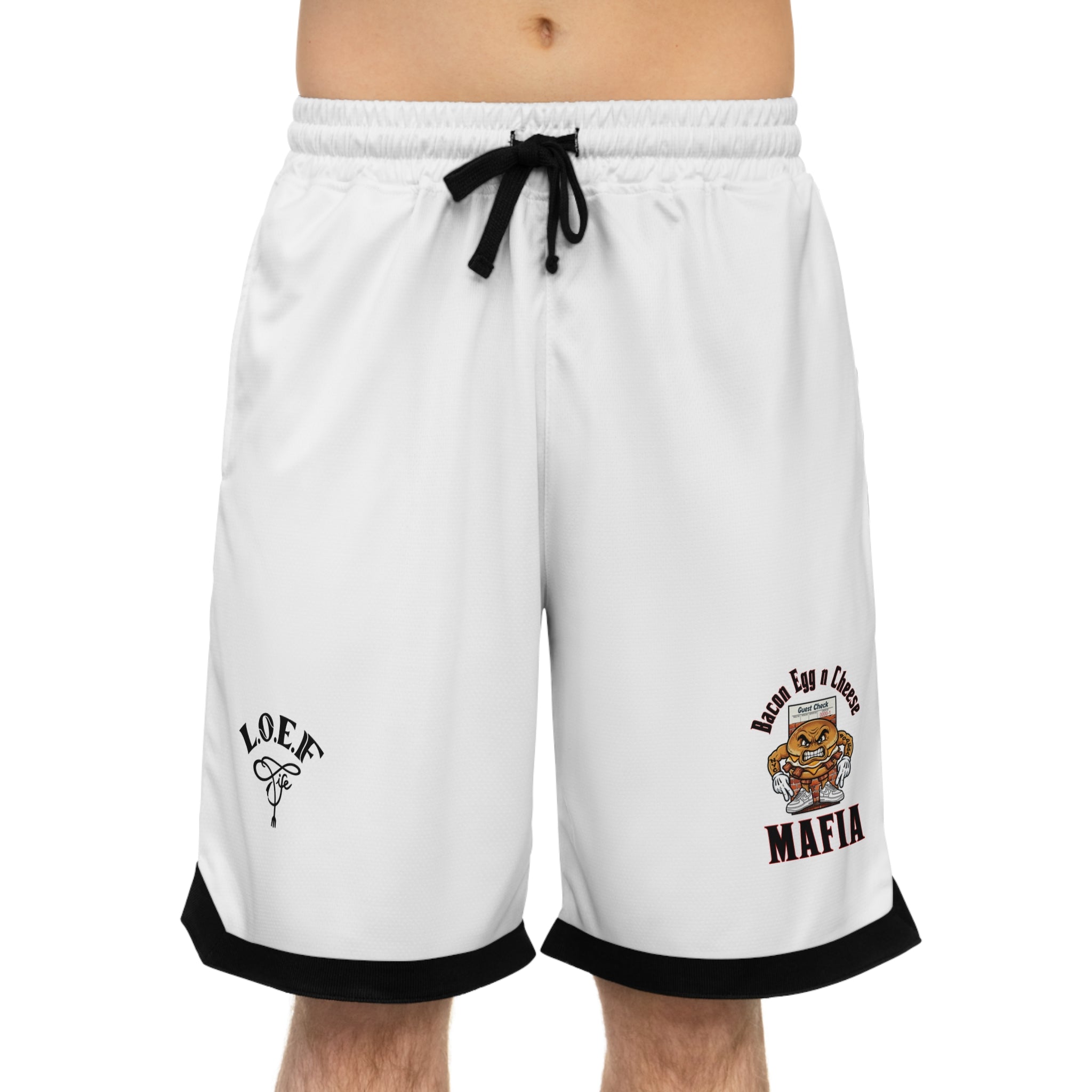 L.O.E.F Bacon Egg n Cheese Mafia Basketball Shorts