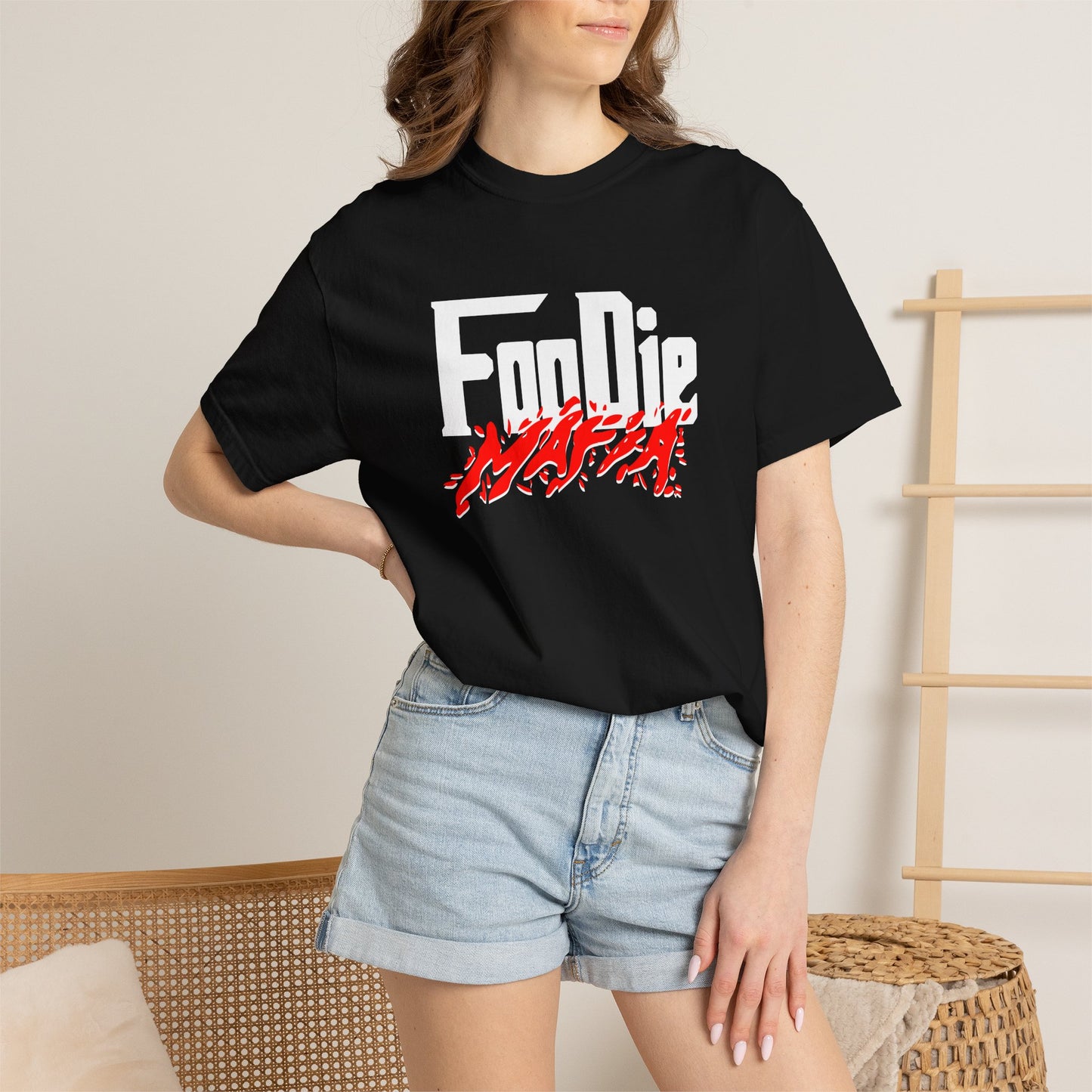 L.O.E.F Foodie Mafia Unisex Tee Shirt  (Red)
