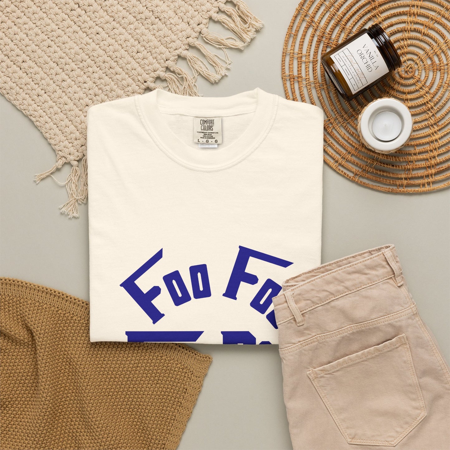L.O.E.F FOO FOO FOODIE Unisex Tee shirt(Dark Blue)
