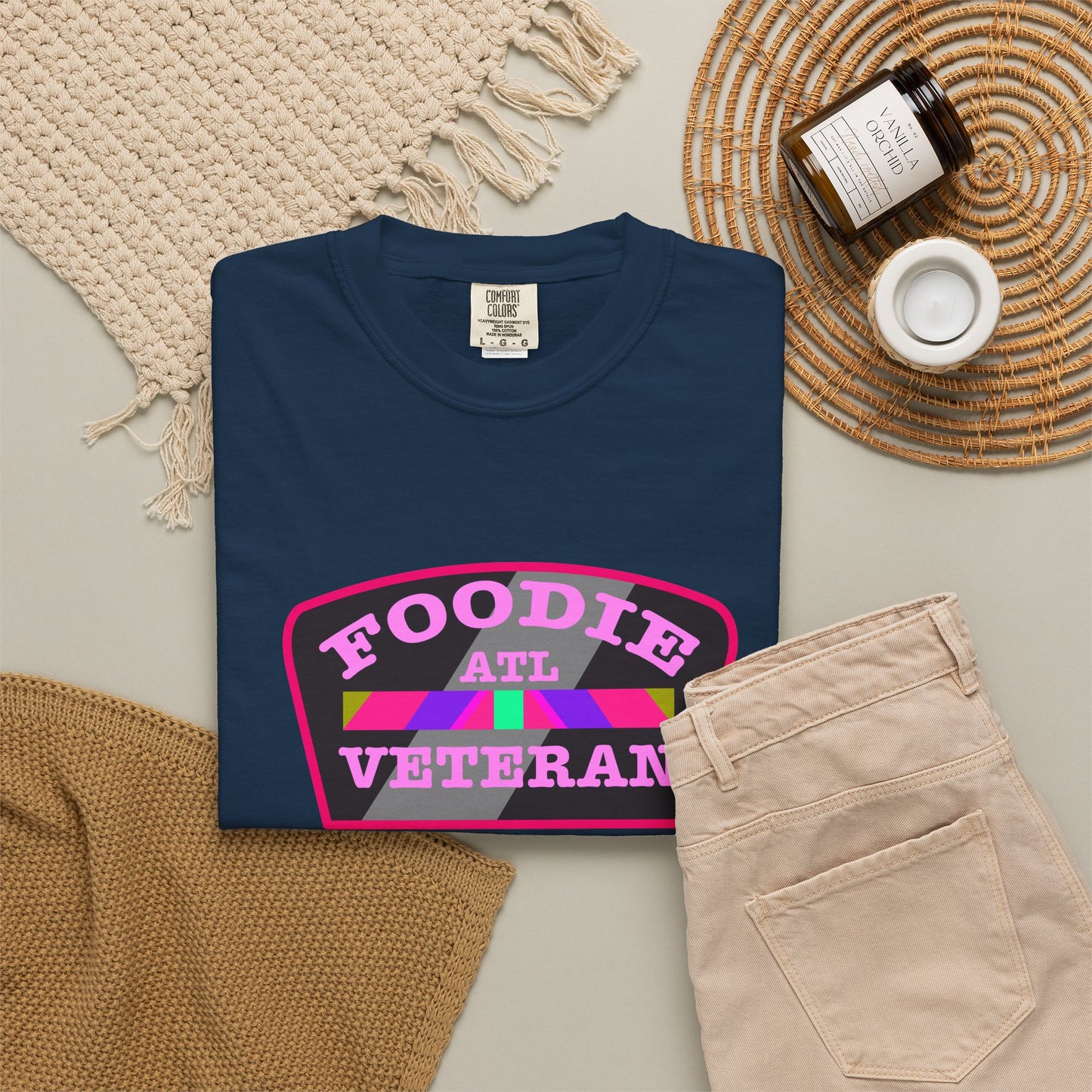 L.O.E.F Foodie Veteran ATL Unisex Tee Shirt (Pink)