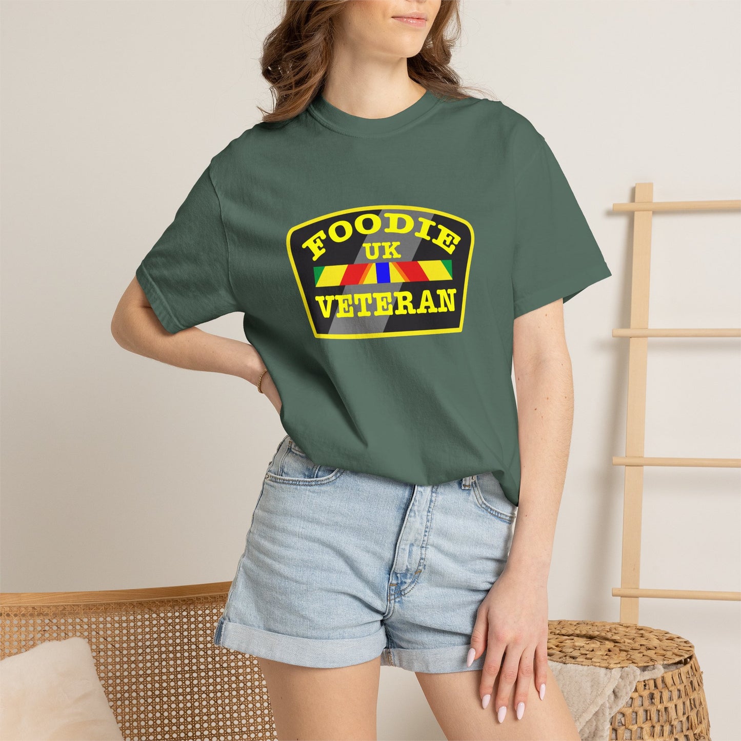 L.O.E.F Foodie Veteran UK Unisex Tee Shirt (Yellow)