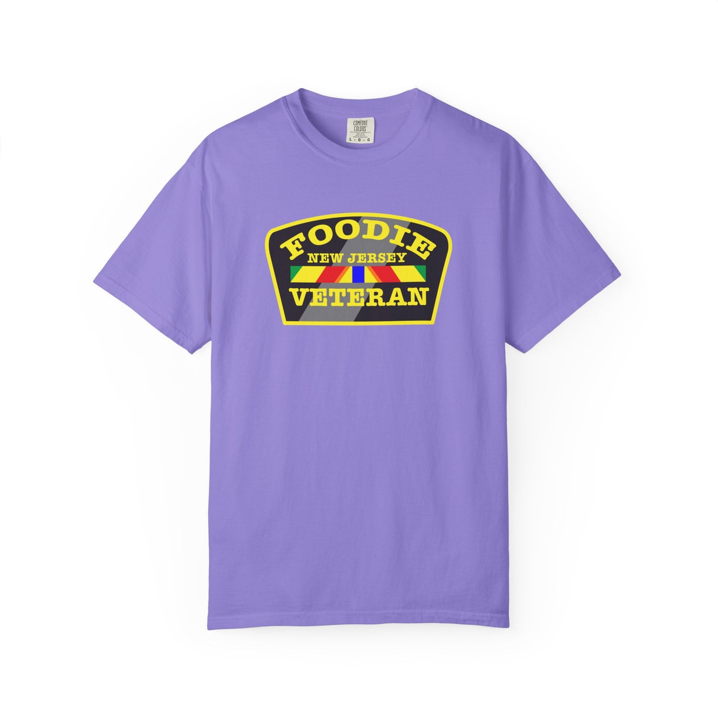 L.O.E.F Foodie Veteran NEW JERSEY Unisex Tee Shirt (Yellow)