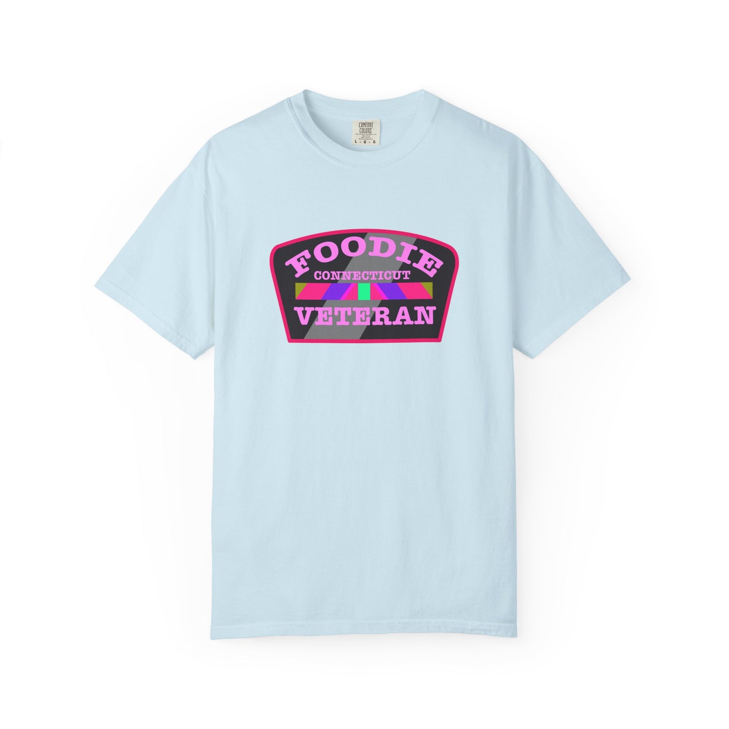 L.O.E.F Foodie Veteran CONNECTICUT Unisex Tee Shirt (Pink)