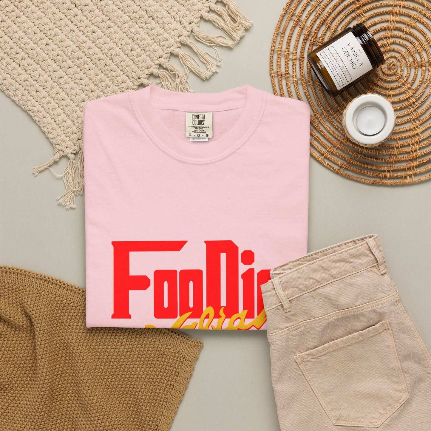 L.O.E.F Red Foodie Mafia Unisex Tee Shirt (Gold)