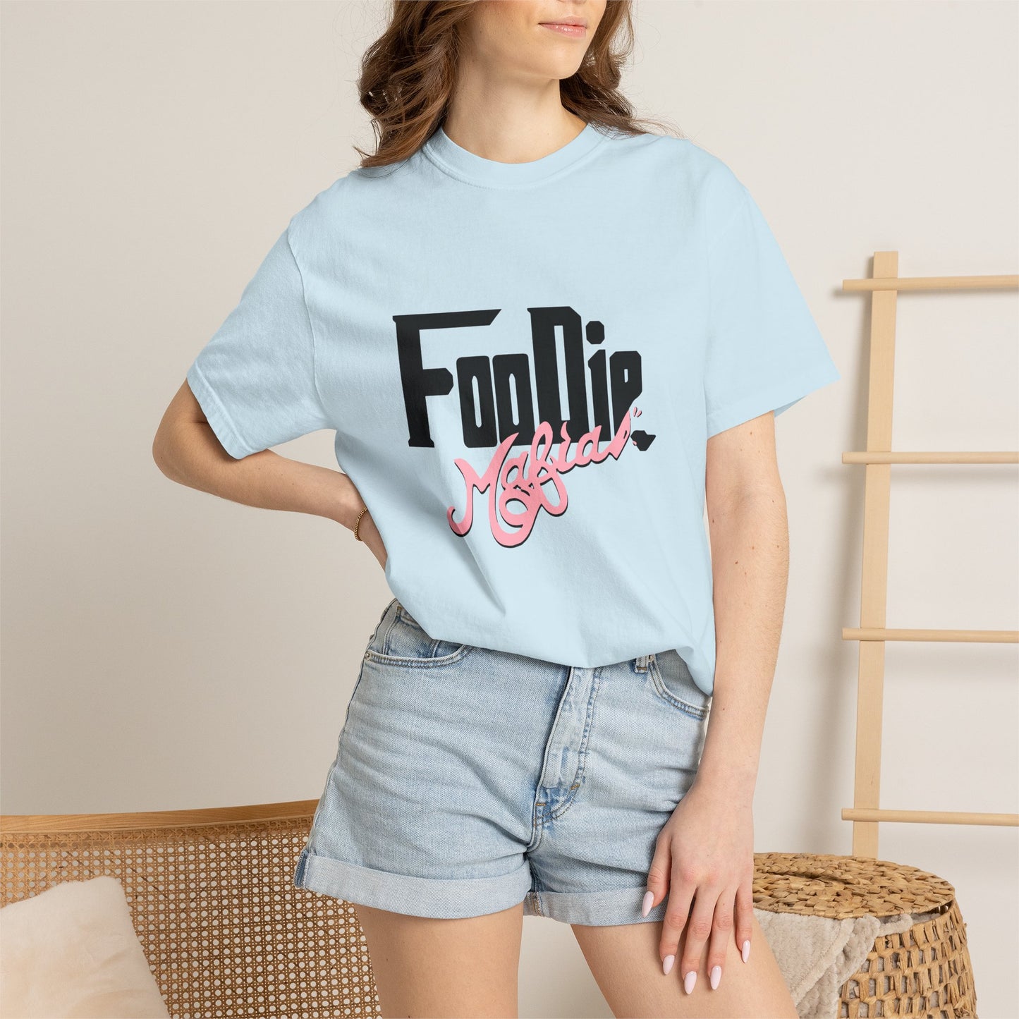 L.O.E.F Foodie Mafia Unisex Tee shirt (Soft Pink)