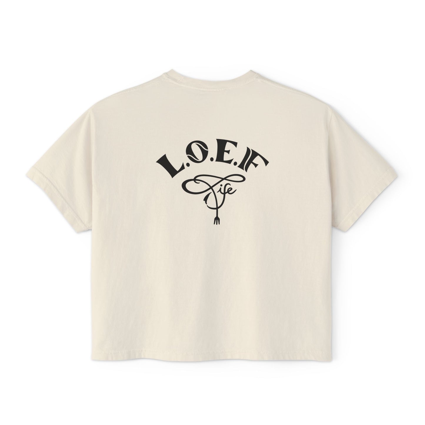 L.O.E.F Foodie 4Life Certified Boxy Tee (Black)