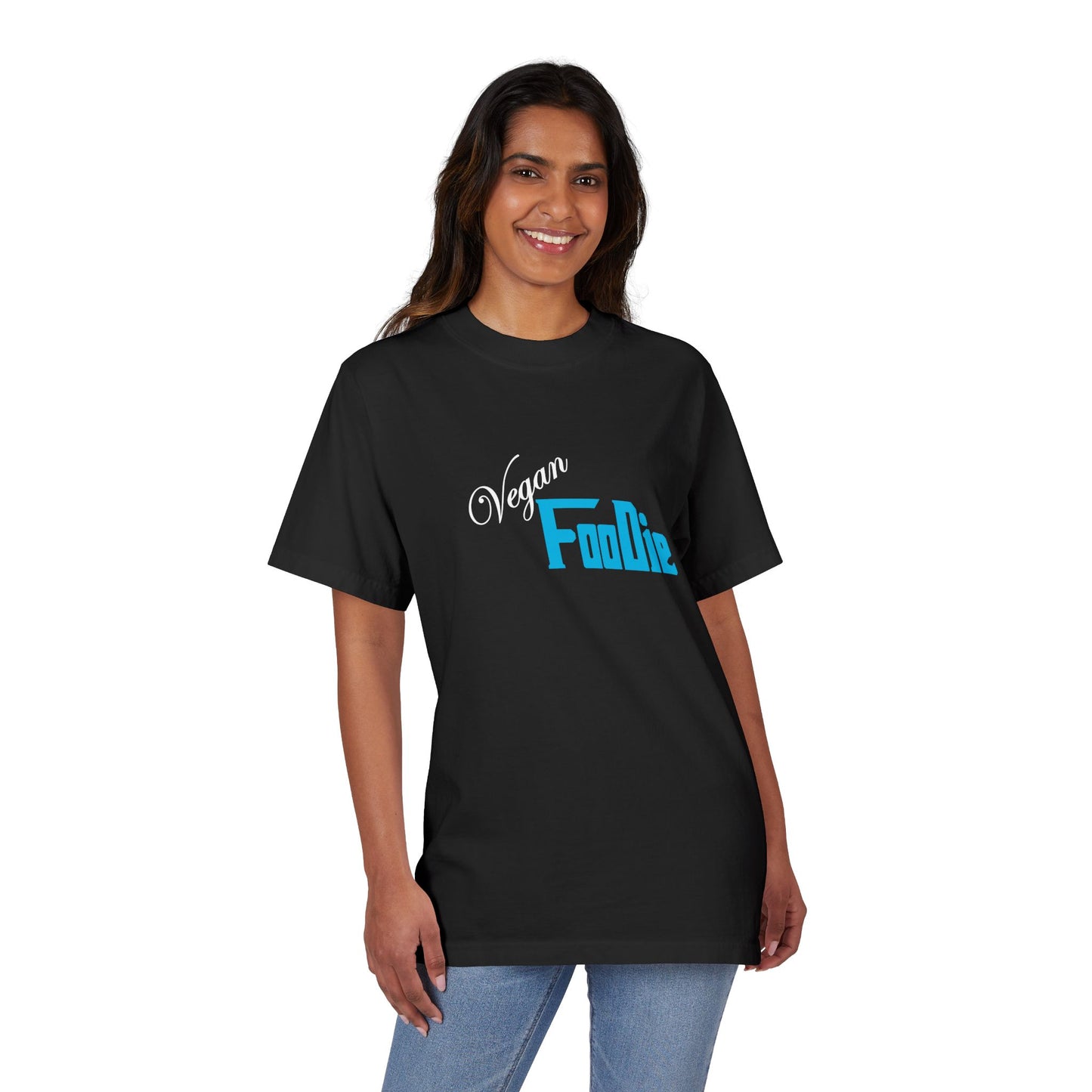 L.O.E.F Unisex Vegan Foodie Tee Shirt (Neon Blue)
