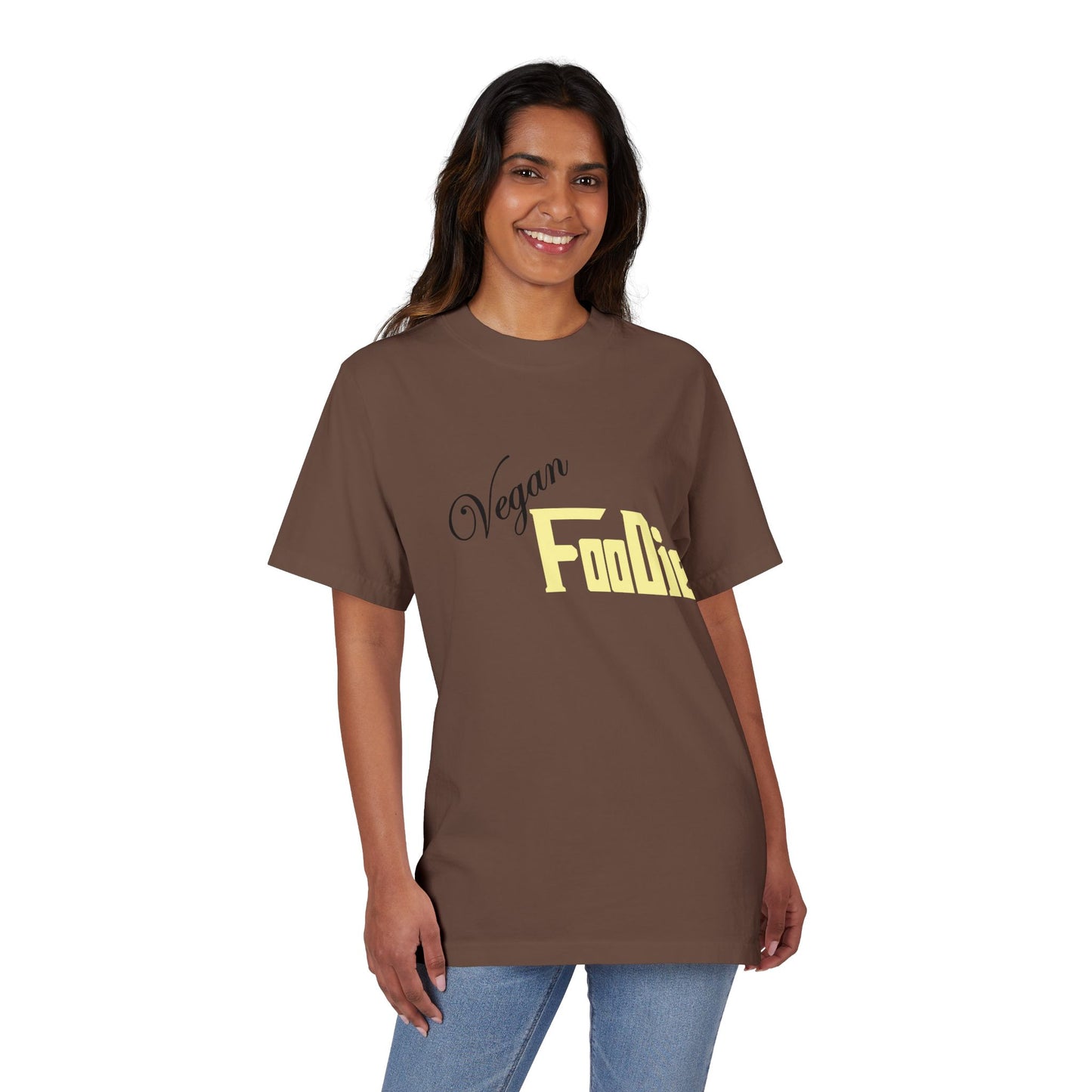 L.O.E.F Unisex Vegan Foodie Tee Shirt (Light Yellow)