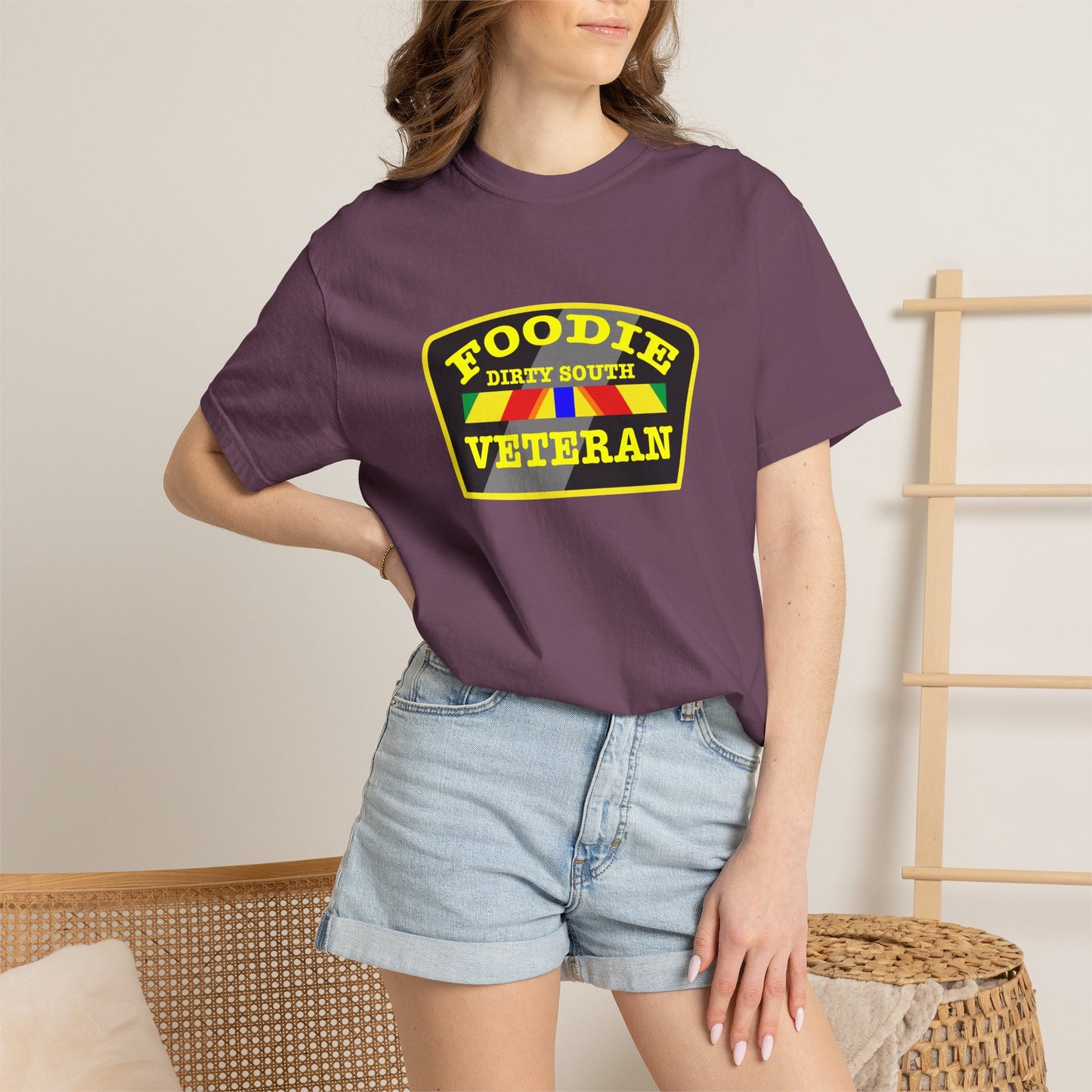 L.O.E.F Foodie Veteran DIRTY SOUTH Unisex Tee Shirt (Yellow)