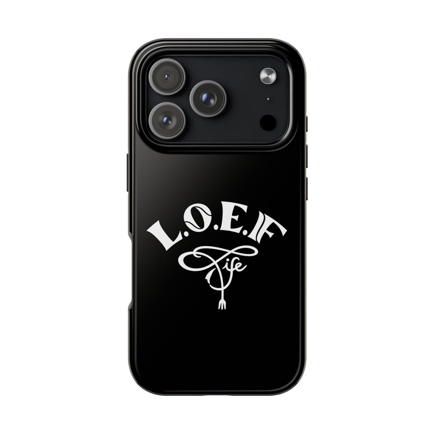 L.O.E.F Black Glossy Protective Phone Case