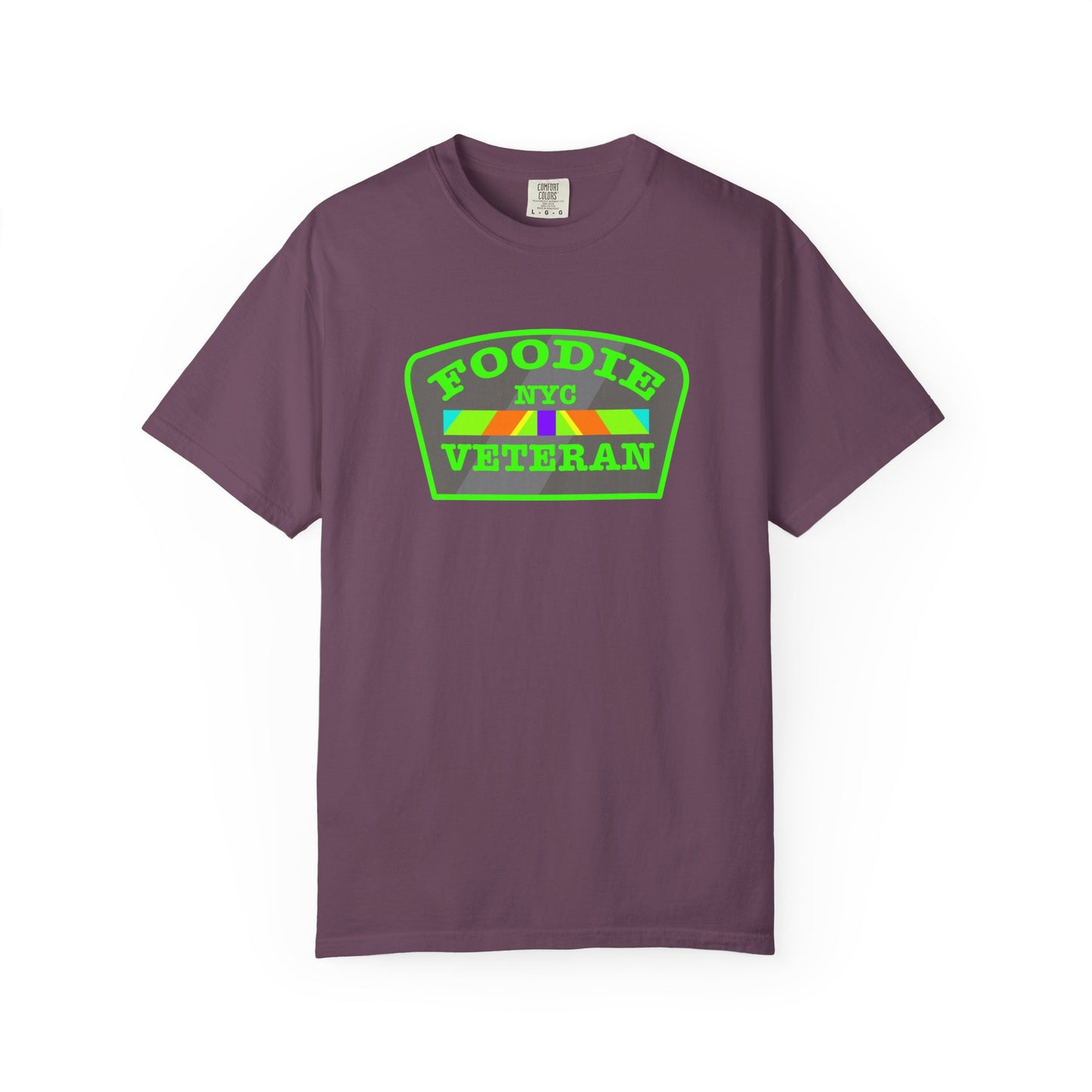 L.O.E.F Foodie Veteran NYC Unisex Tee Shirt (Neon Green)