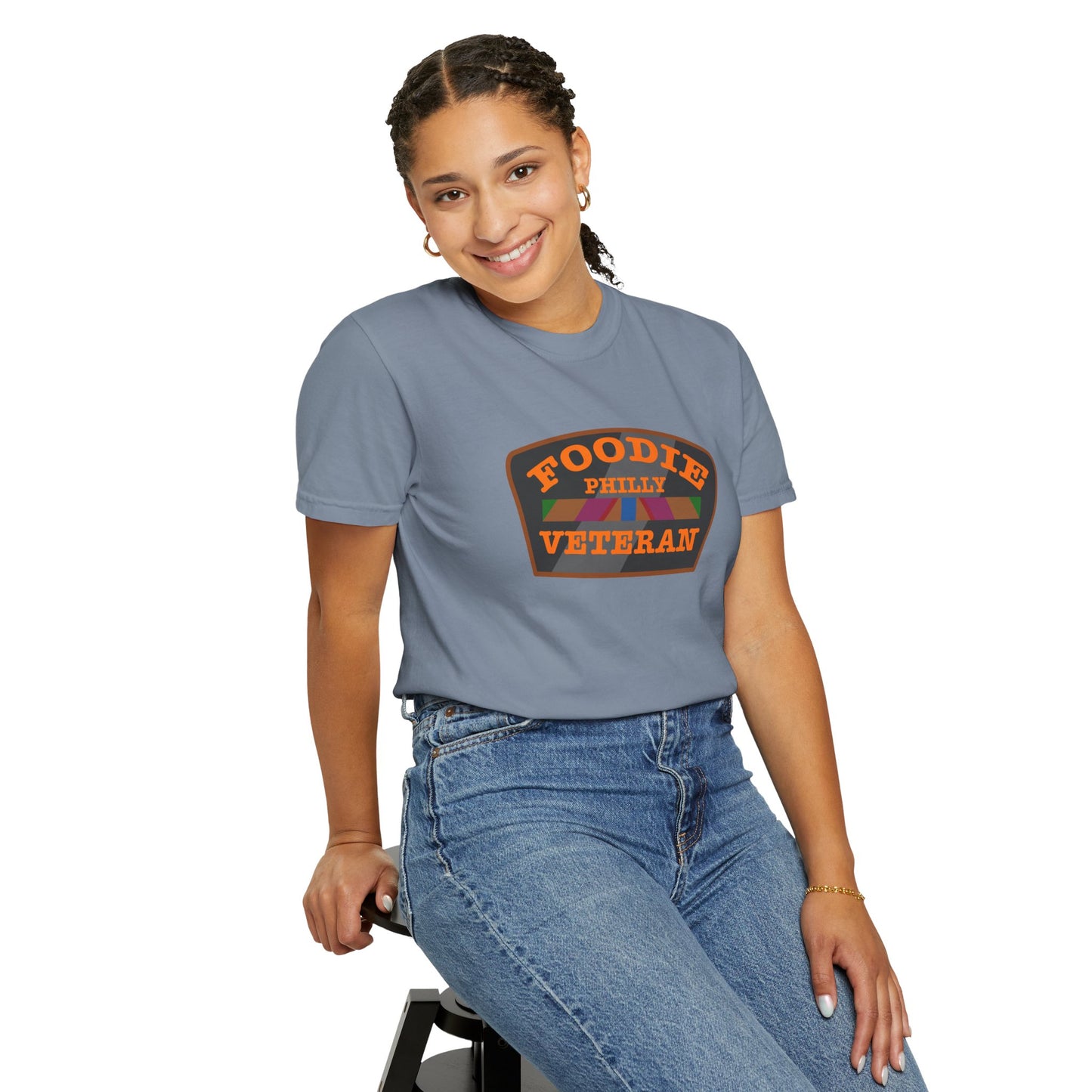 L.O.E.F Foodie Veteran PHILLY Unisex Tee Shirt (Orange)