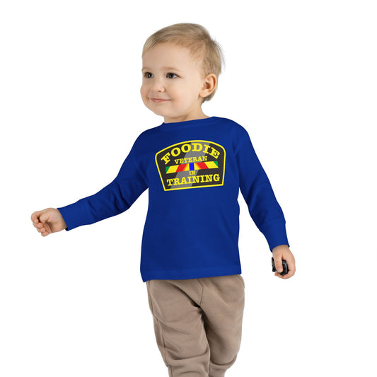 L.O.E.F Foodie Veteran In Training Toddler Long Sleeve Tee (Yellow)