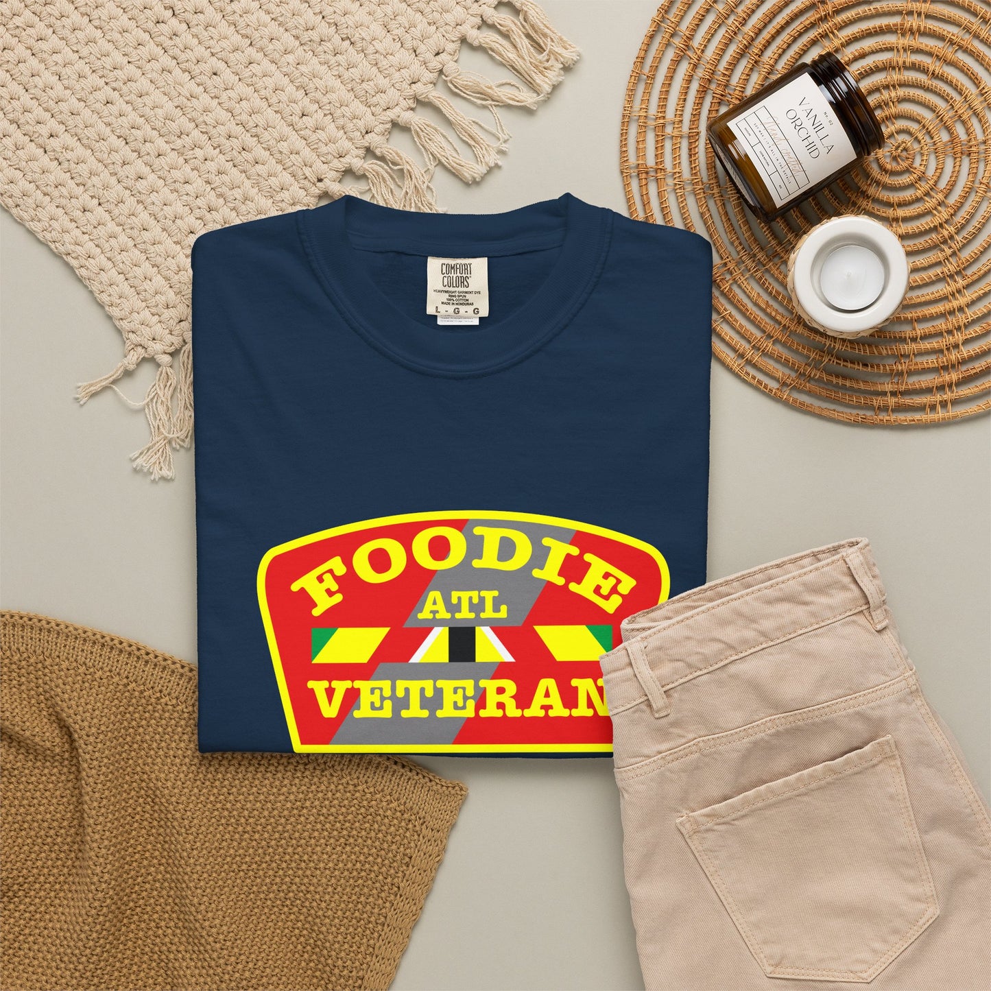 L.O.E.F Foodie Veteran ATL Unisex Tee Shirt (Yellow)