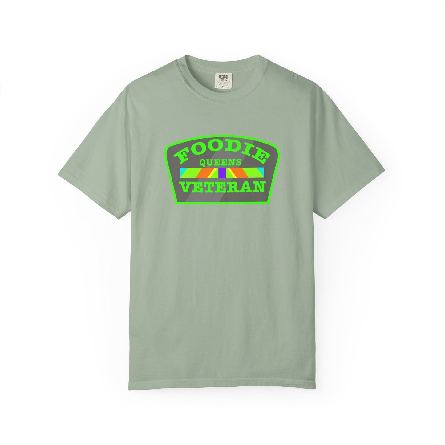 L.O.E.F Foodie Veteran QUEENS Unisex Tee Shirt (Neon Green)