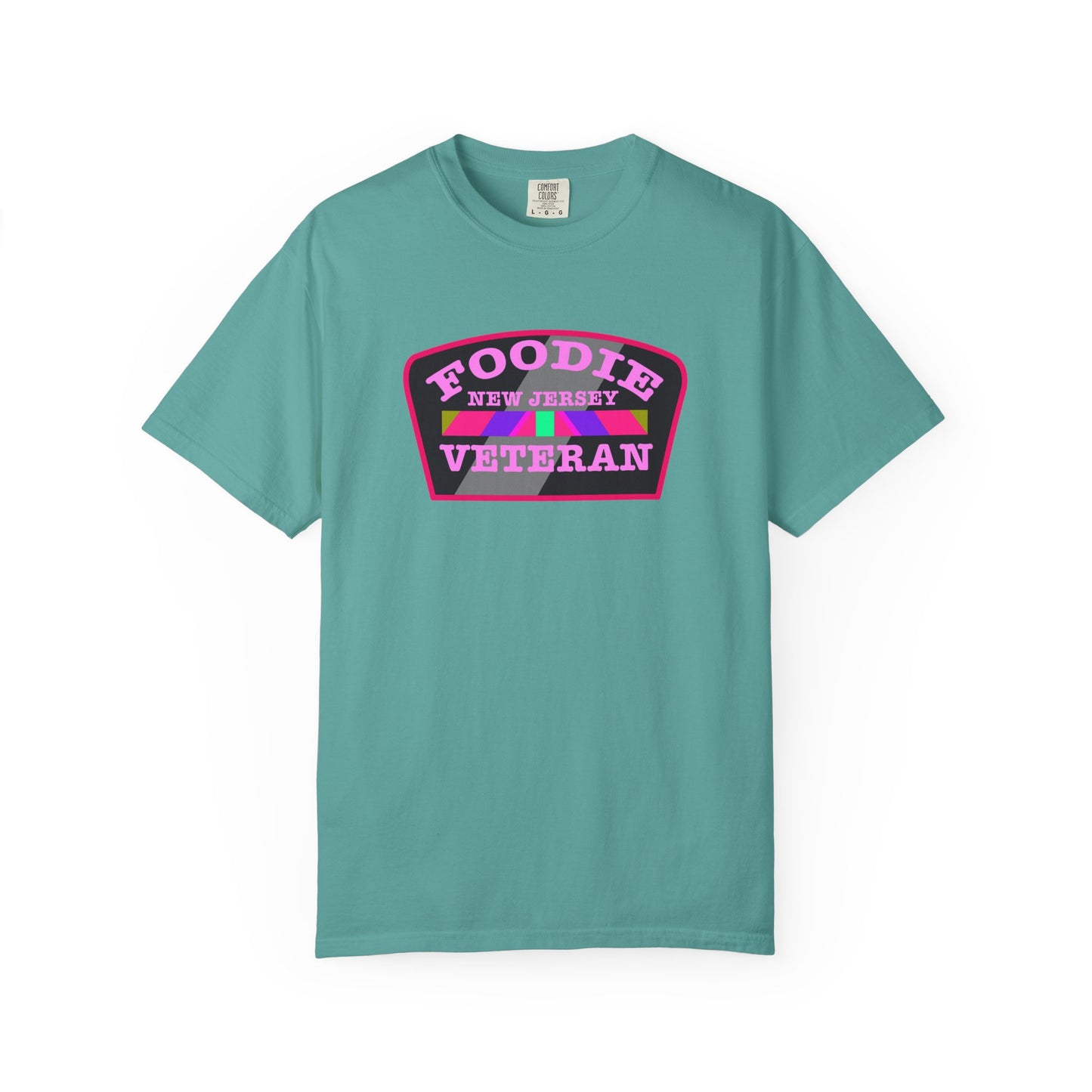 L.O.E.F Foodie Veteran NEW JERSEY Unisex Tee Shirt (Pink)