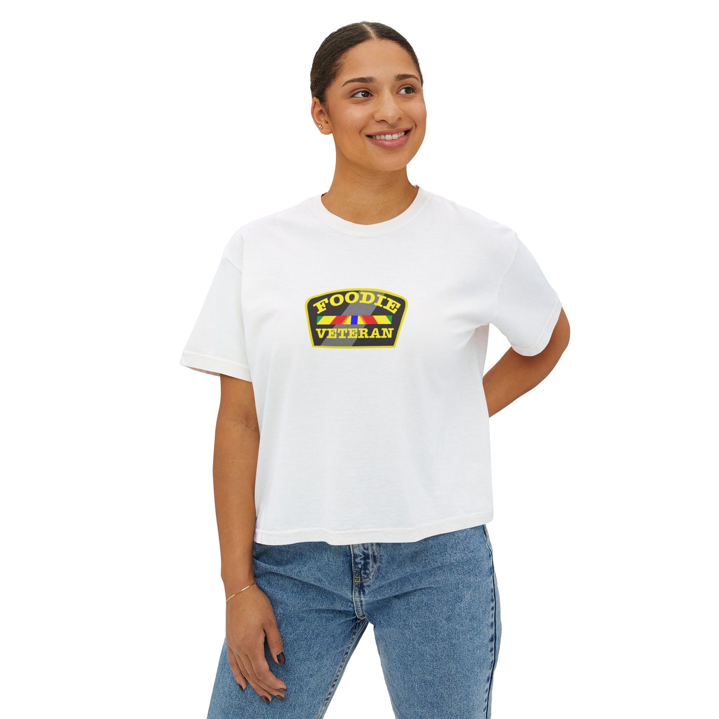 L.O.E.F Foodie Veteran Women Boxy Tee