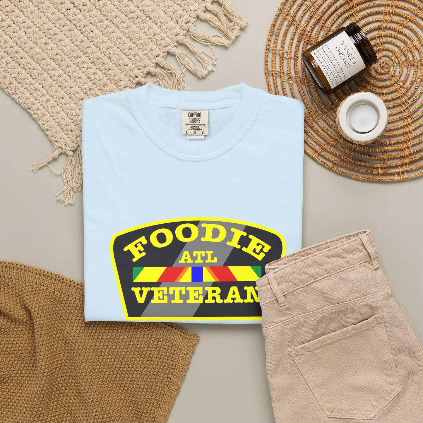 L.O.E.F Foodie Veteran ATL Unisex Tee Shirt (Yellow)
