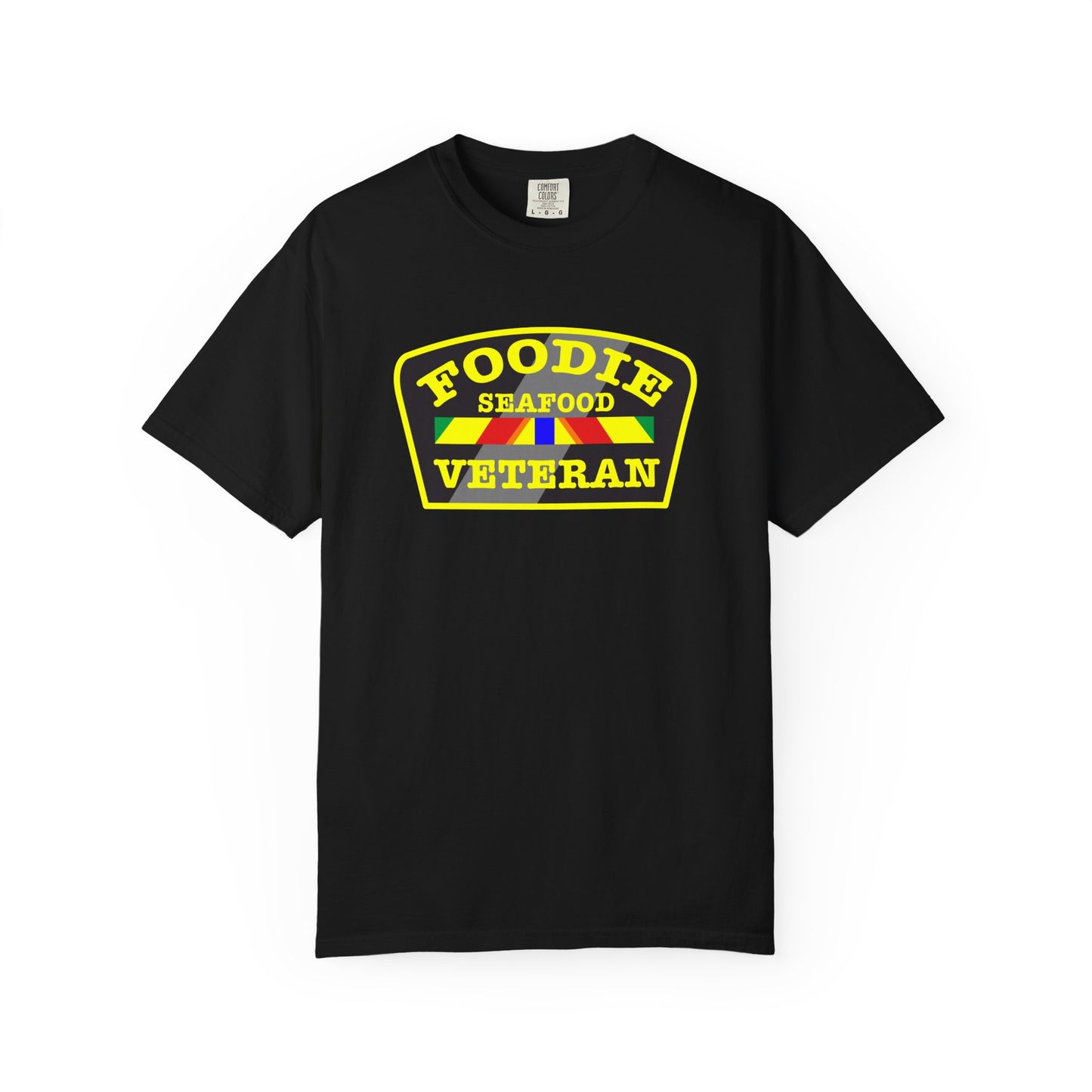 L.O.E.F Foodie Veteran SEAFOOD Unisex Tee Shirt (Yellow)