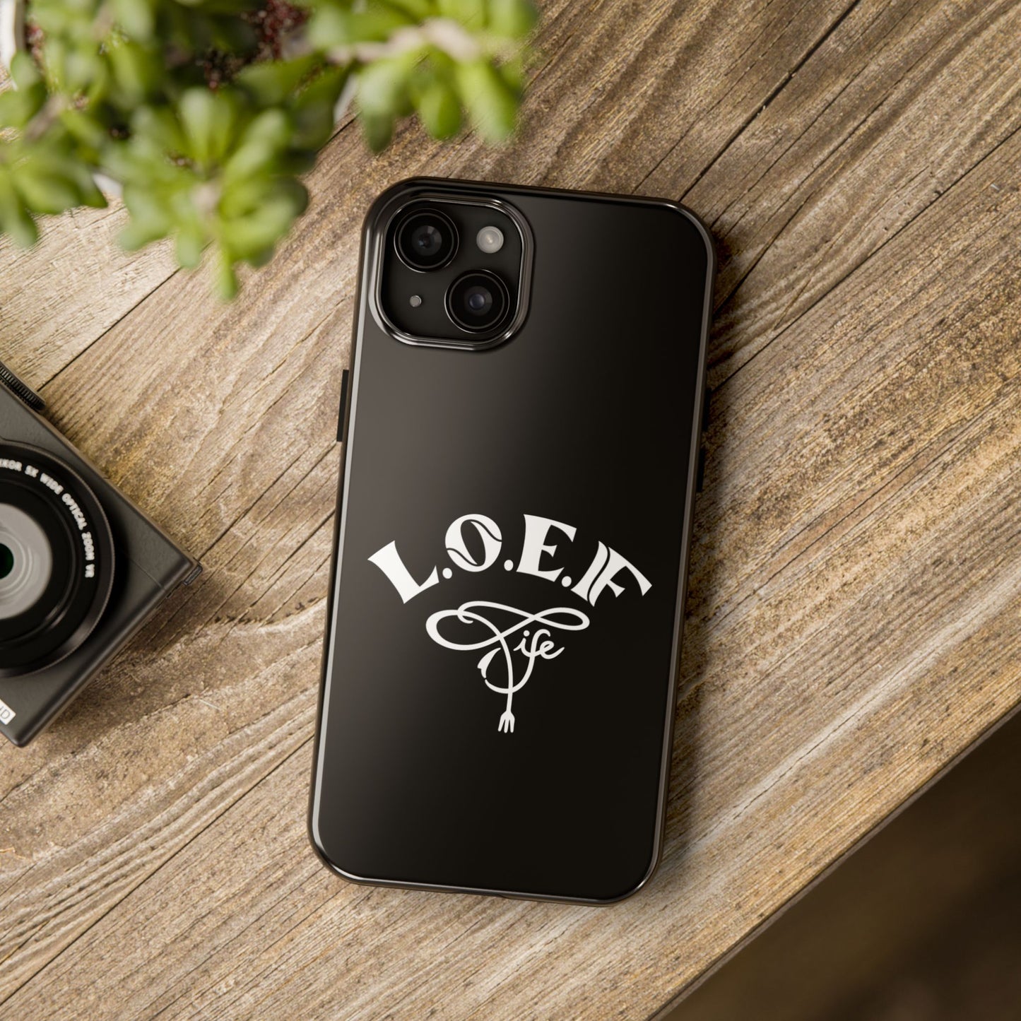 L.O.E.F Black Glossy Protective Phone Case