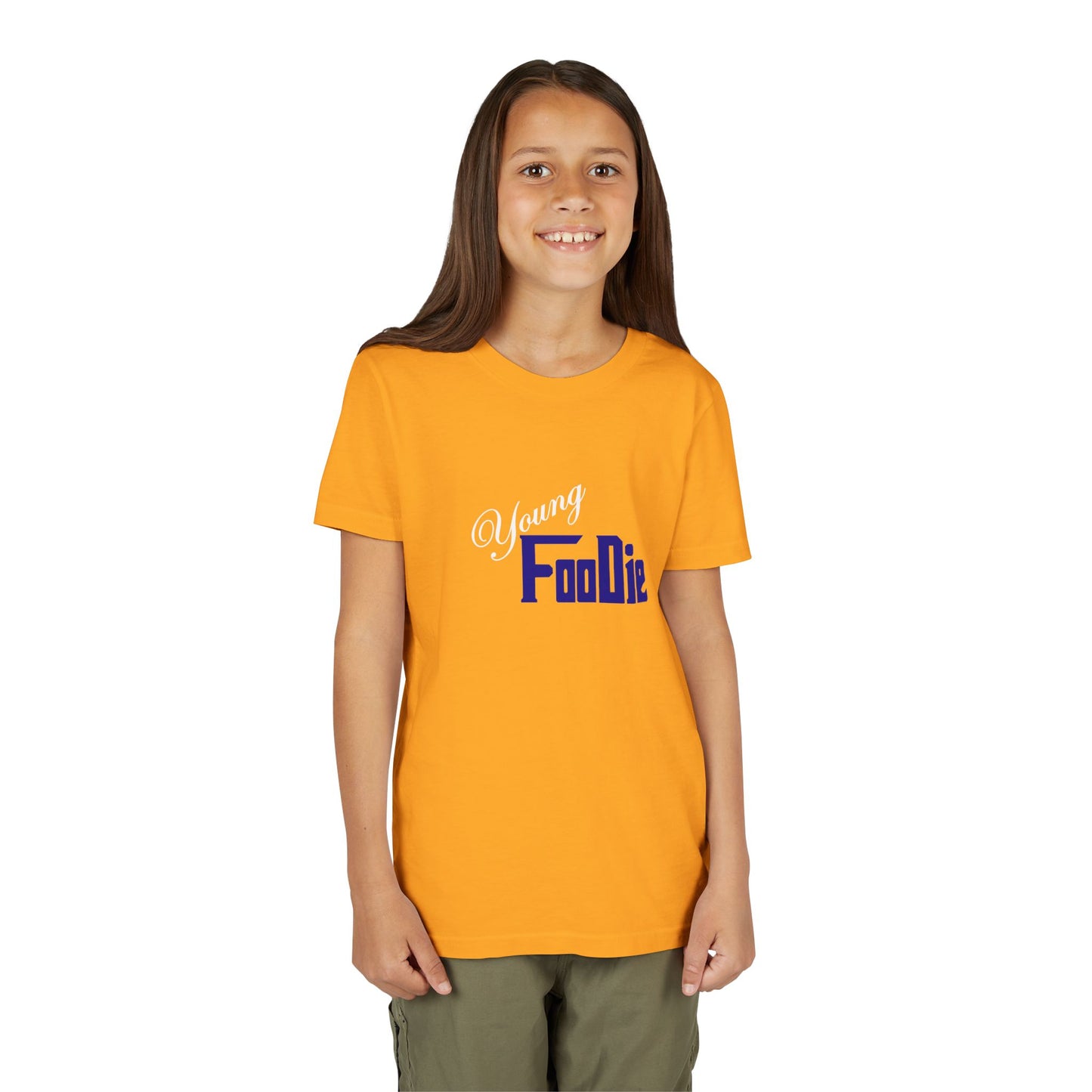 L.O.E.F White Young Foodie Kids Short Sleeve Tee (Dark Blue)