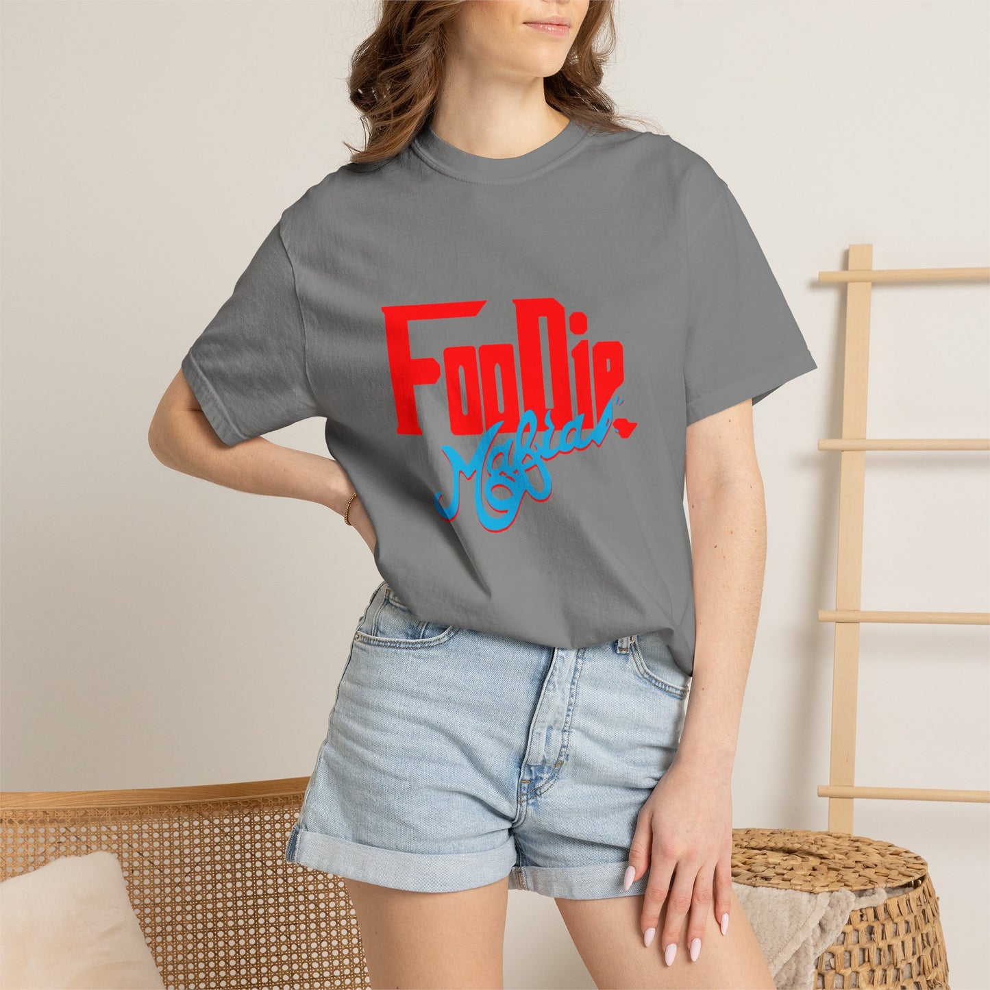 L.O.E.F Red Foodie Mafia Unisex Tee Shirt (Sky Blue)