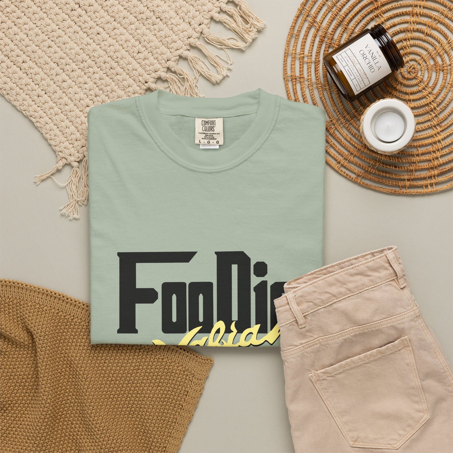 L.O.E.F Foodie Mafia Unisex Tee shirt (Soft Yellow)
