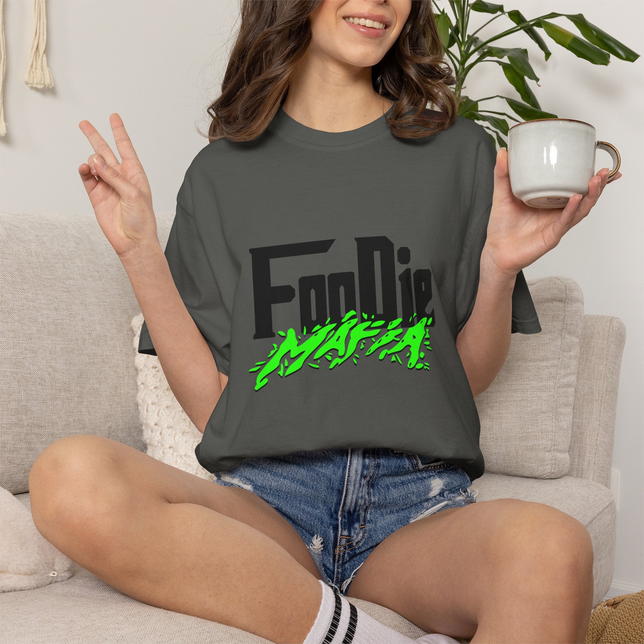 L.O.E.F Foodie Mafia Tee Shirt (Neon Green)