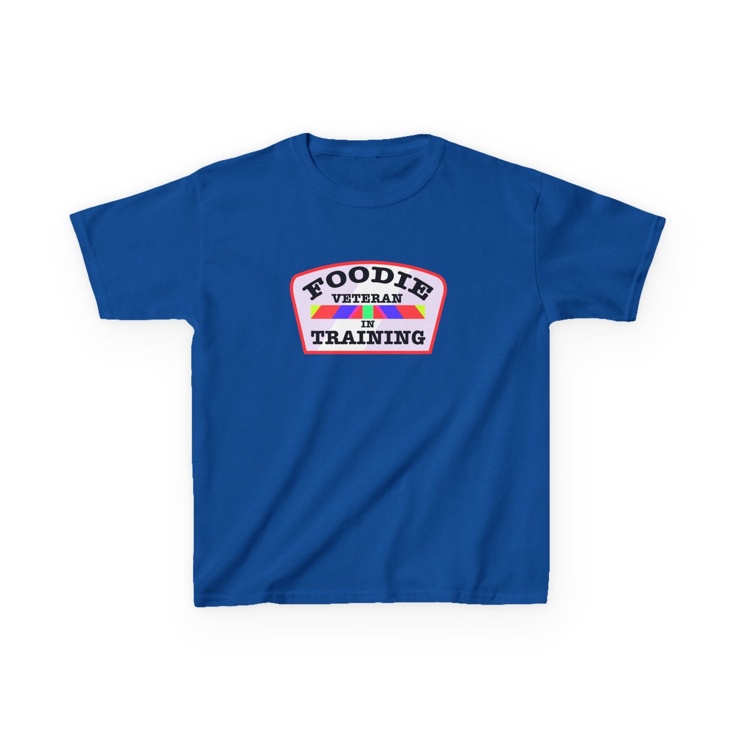L.O.E.F Foodie Veteran In Training Kids Tee Shirt (Soft Pink)