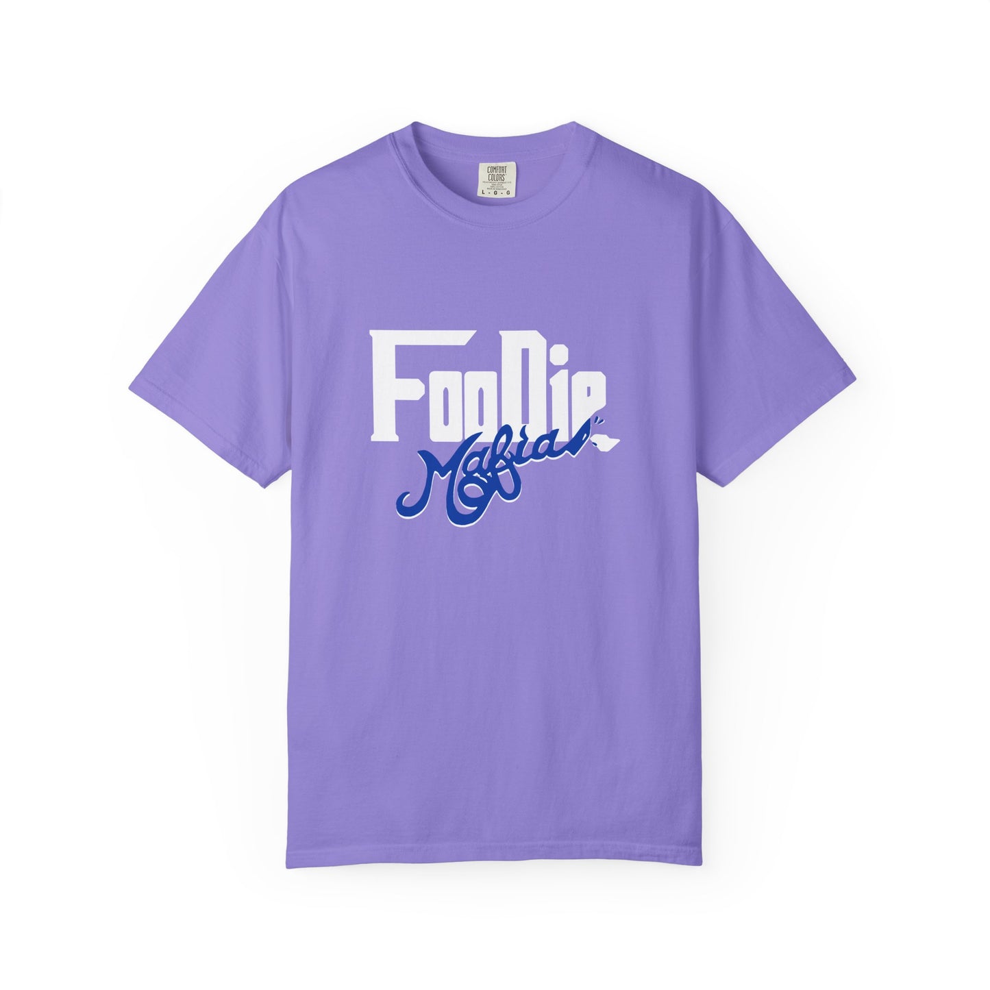 L.O.E.F White Foodie Mafia Unisex Tee shirt (Dark Blue)