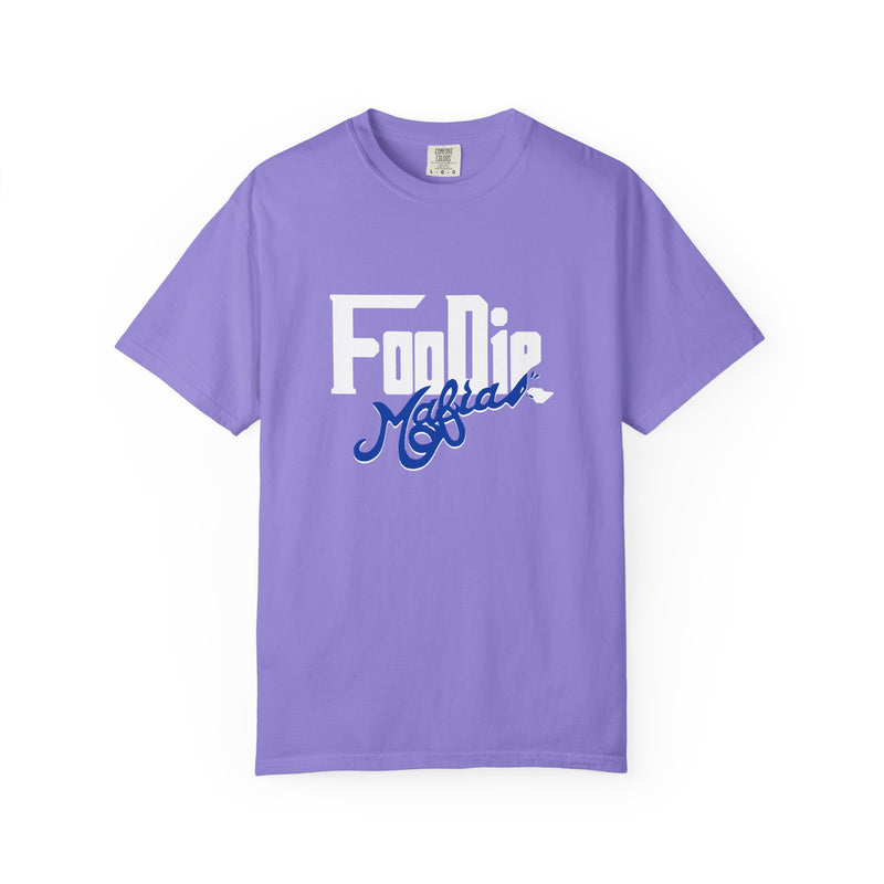 L.O.E.F White Foodie Mafia Unisex Tee shirt (Dark Blue)
