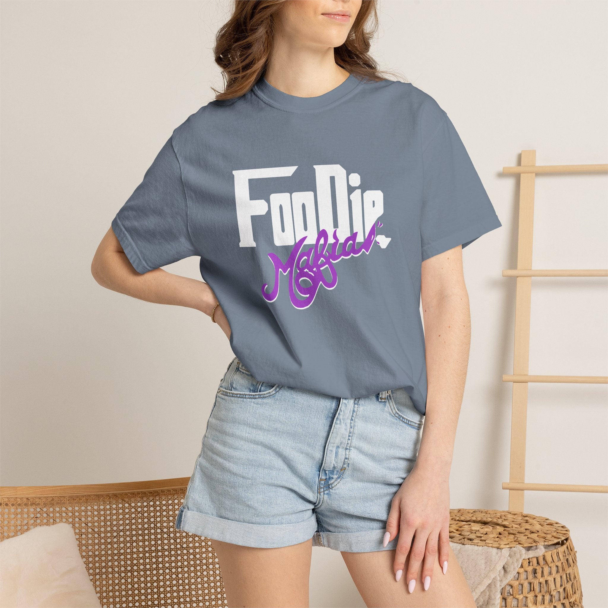 L.O.E.F Foodie Mafia Unisex Tee Shirt  (Purple)