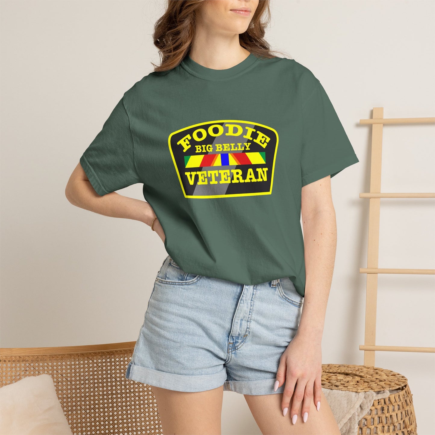 L.O.E.F Foodie Veteran Big Belly Unisex Tee Shirt