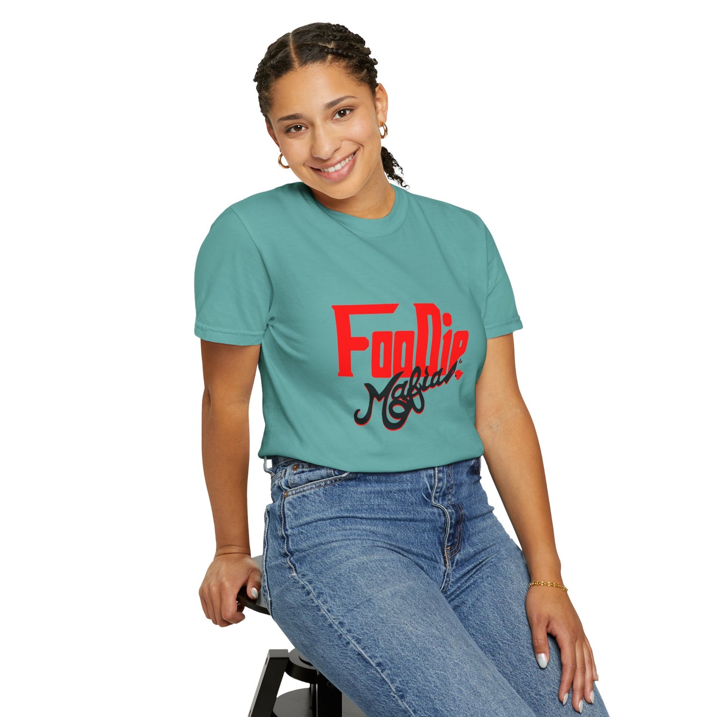 L.O.E.F Red Foodie Mafia Unisex Tee shirt (Black)
