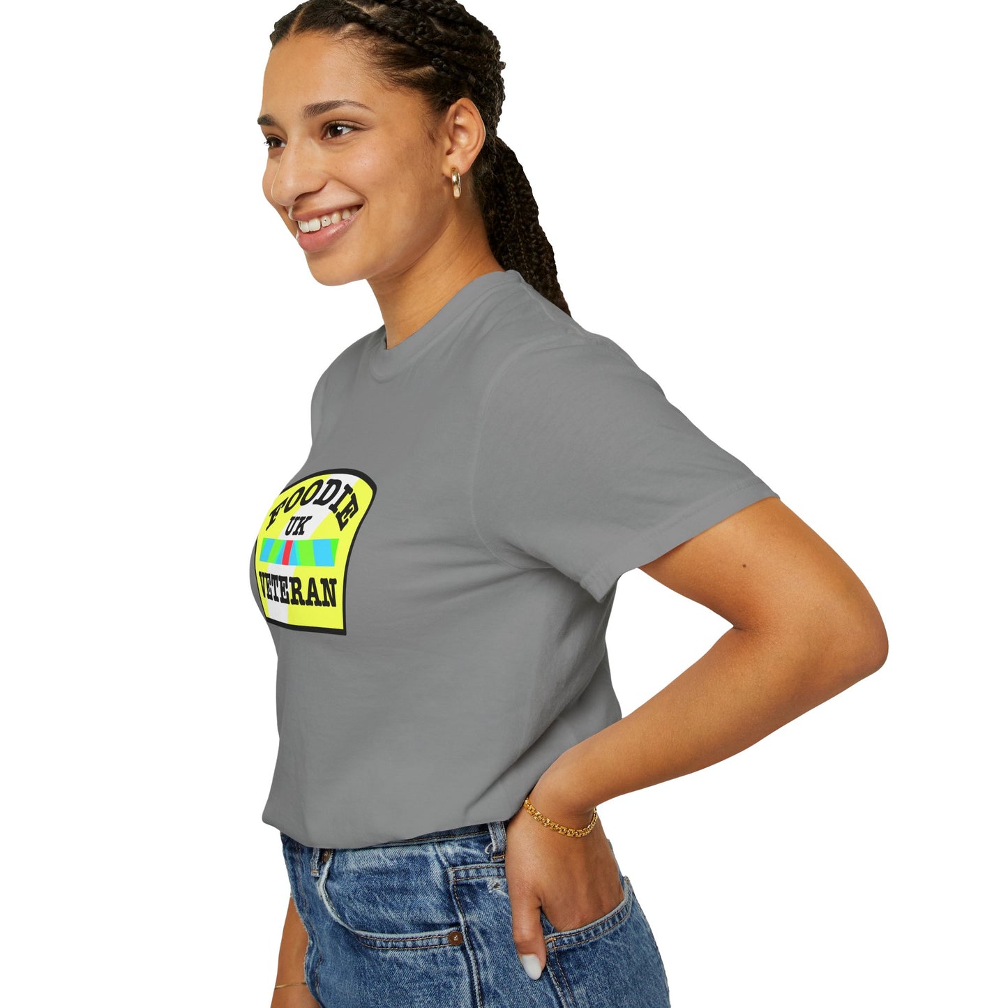 L.O.E.F Foodie Veteran UK Unisex Tee Shirt (Yellow and Black)