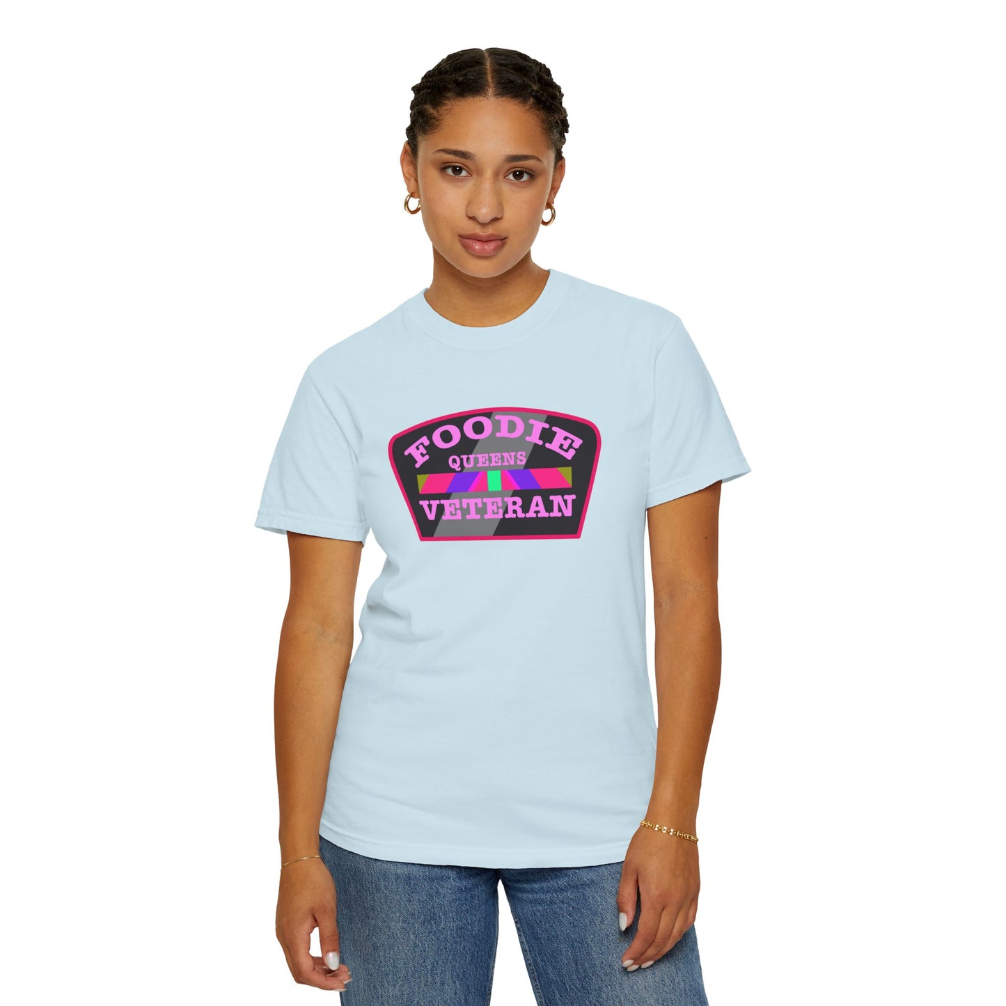 L.O.E.F Foodie Veteran QUEENS Unisex Tee Shirt (Pink)