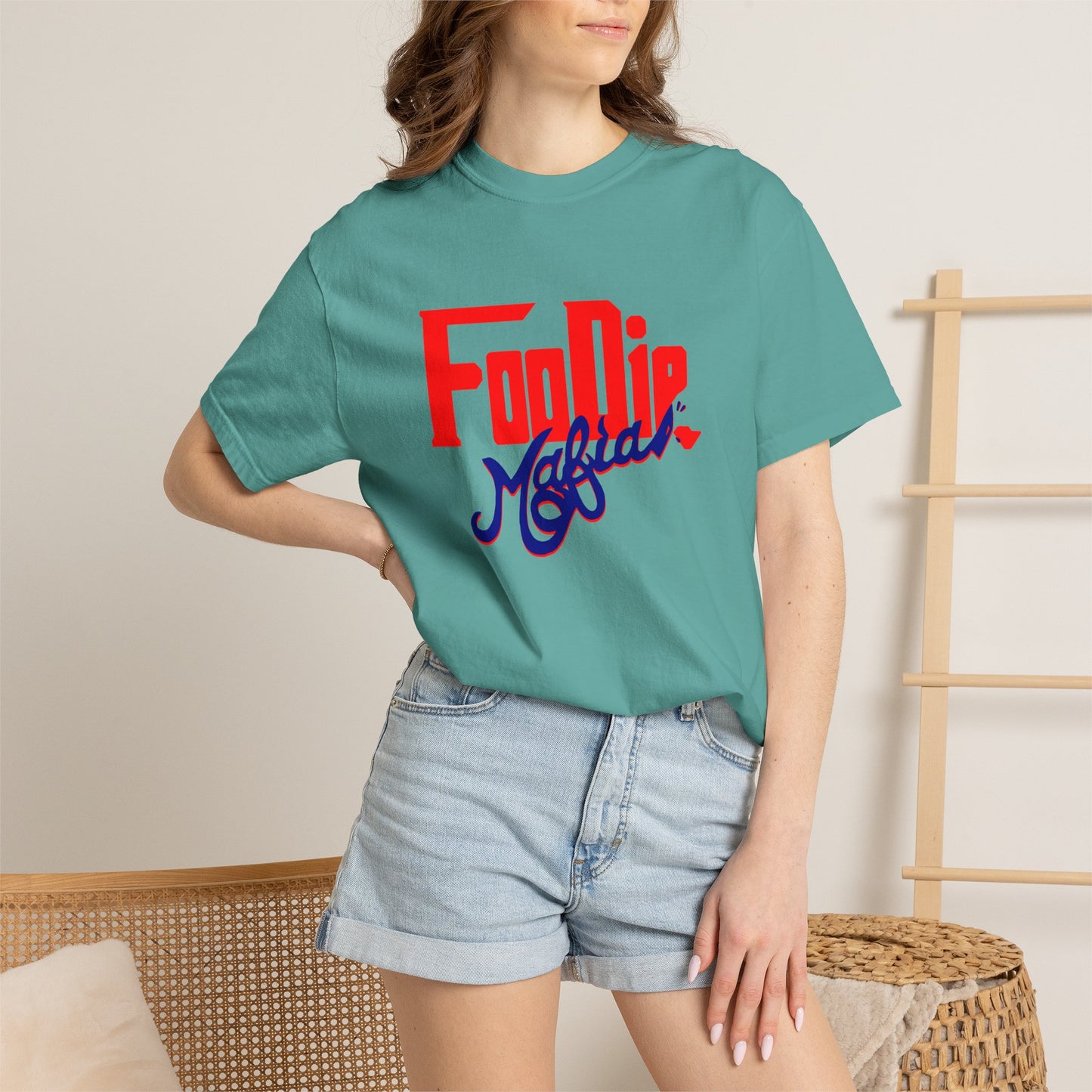 L.O.E.F Red Foodie Mafia Unisex Tee shirt (Dark Blue)
