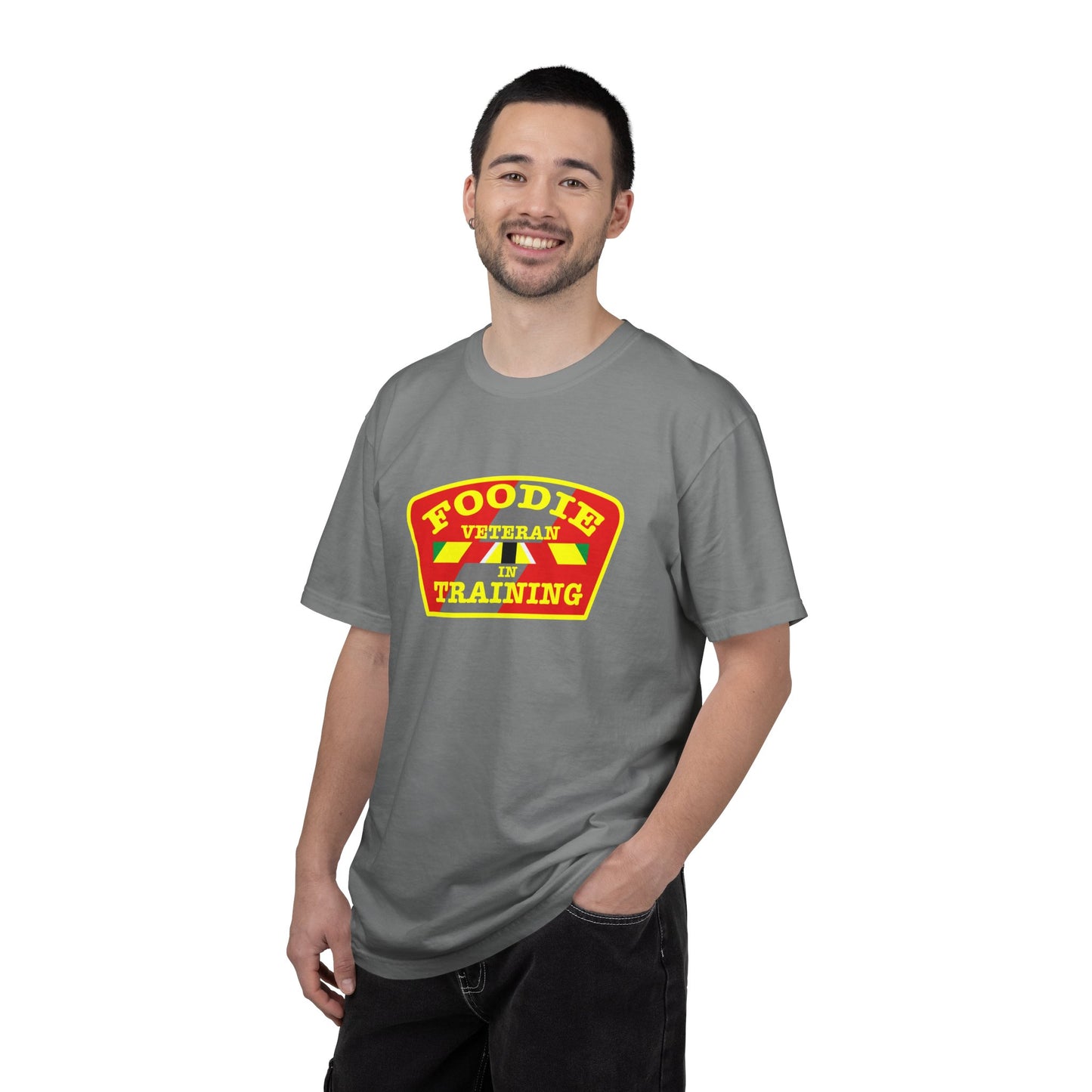 L.O.E.F Foodie Veteran IN TRAINING Unisex Tee Shirt (Yellow)