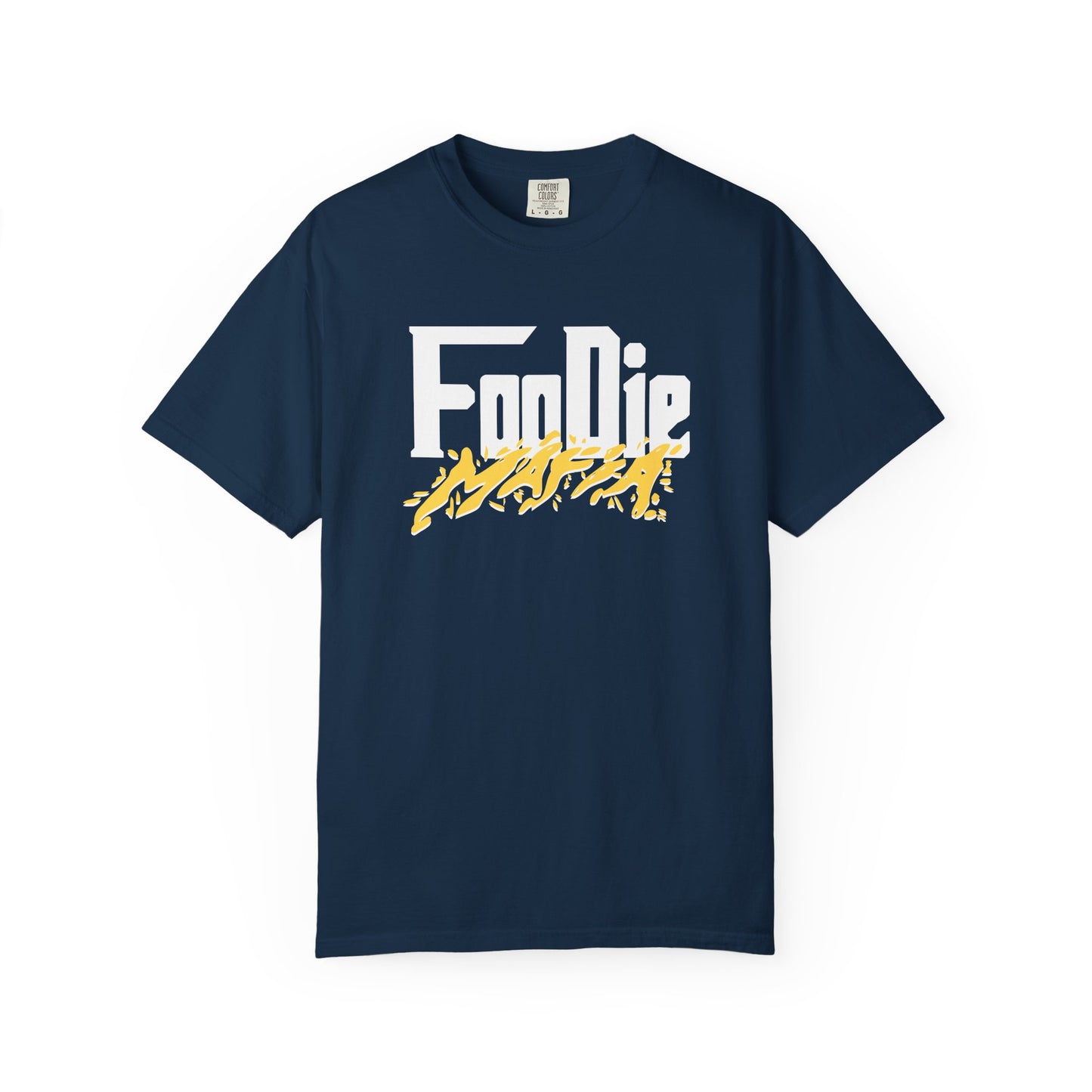 L.O.E.F White Foodie Mafia Unisex Tee Shirt (Yellow)