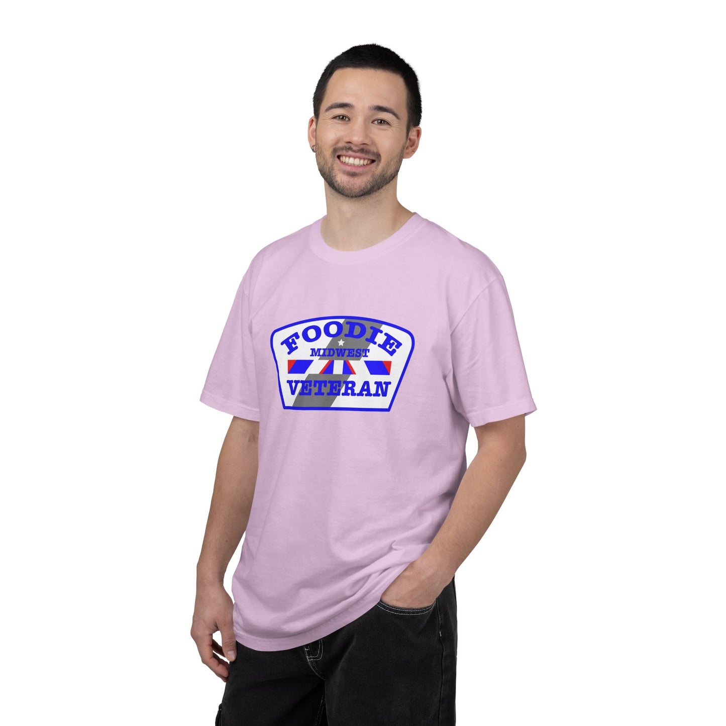 L.O.E.F Foodie Veteran MIDWEST Unisex Tee Shirt (Blue)