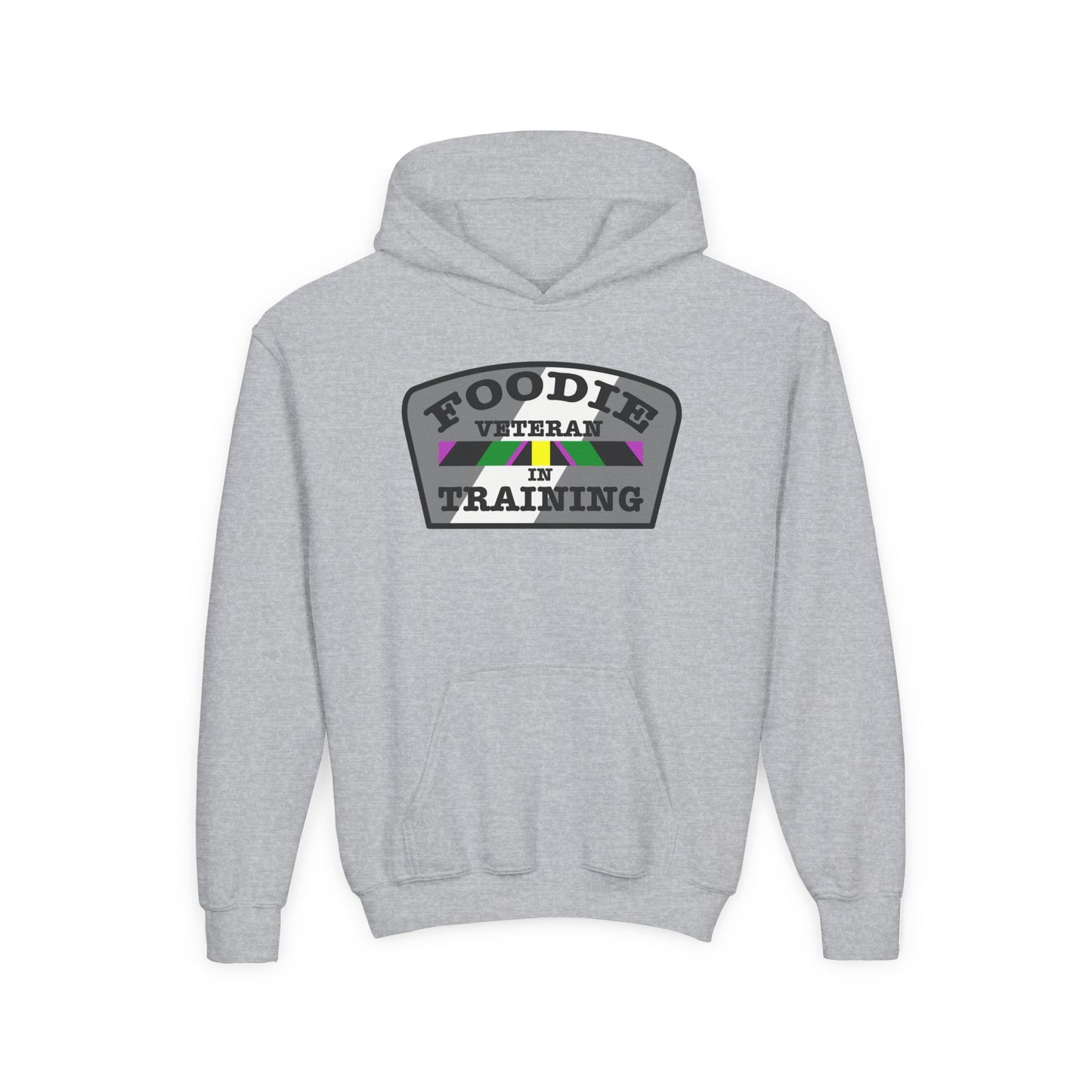 L.O.E.F Foodie Veteran In Training Youth Hoodie (Gray)