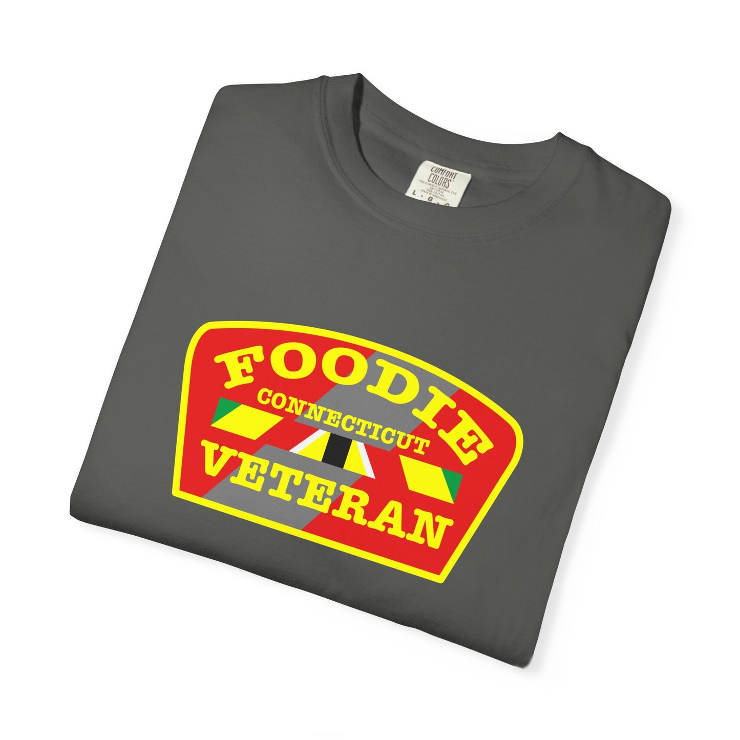 L.O.E.F Foodie Veteran CONNECTICUT Unisex Tee Shirt (Yellow)