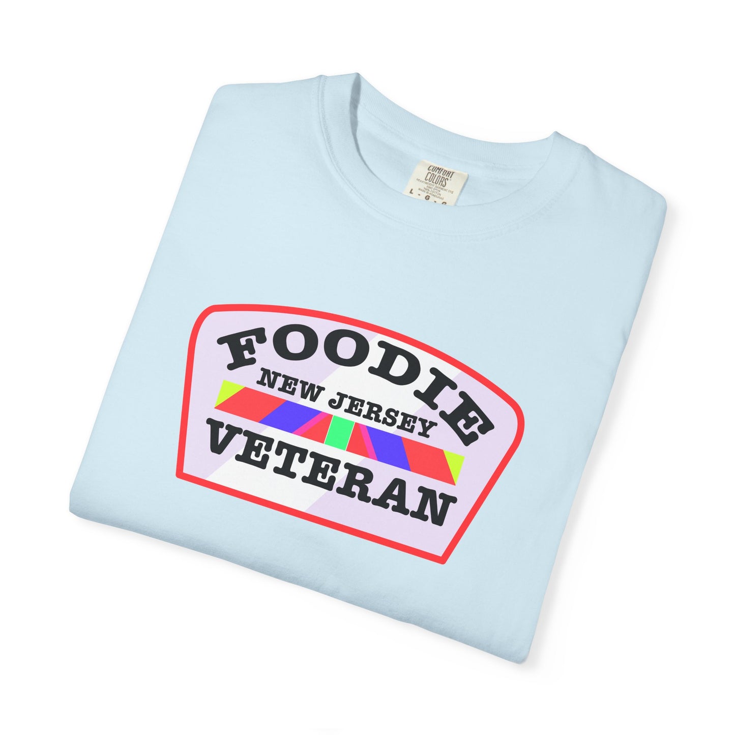 L.O.E.F Foodie Veteran NEW JERSEY Unisex Tee Shirt (Soft Pink)