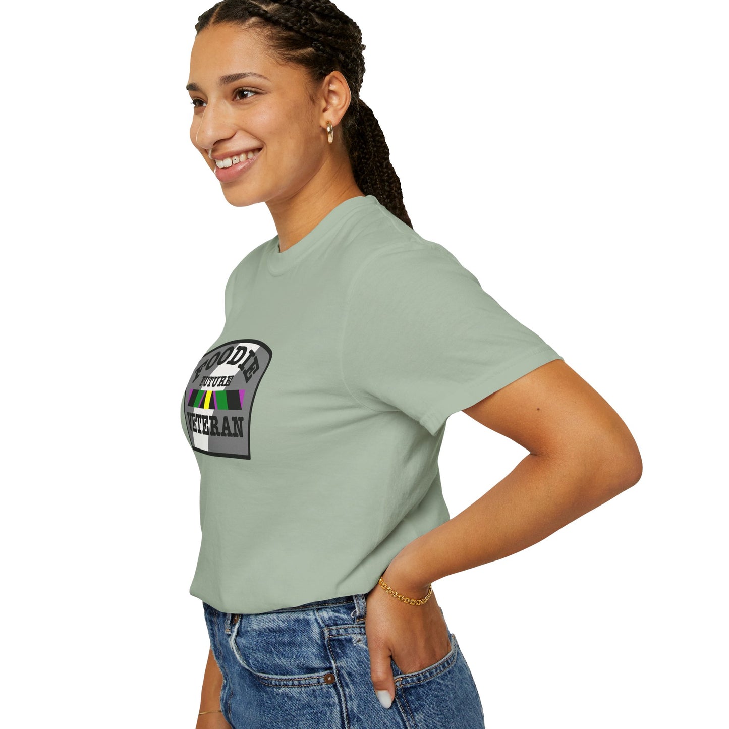 L.O.E.F Foodie Veteran FUTURE Unisex Tee Shirt (Gray)