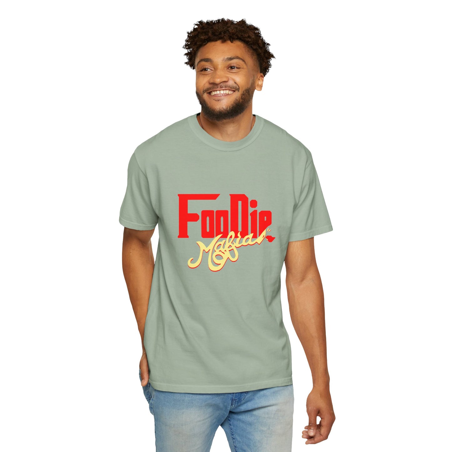 L.O.E.F Red Foodie Mafia Unisex Tee Shirt (Soft Yellow)