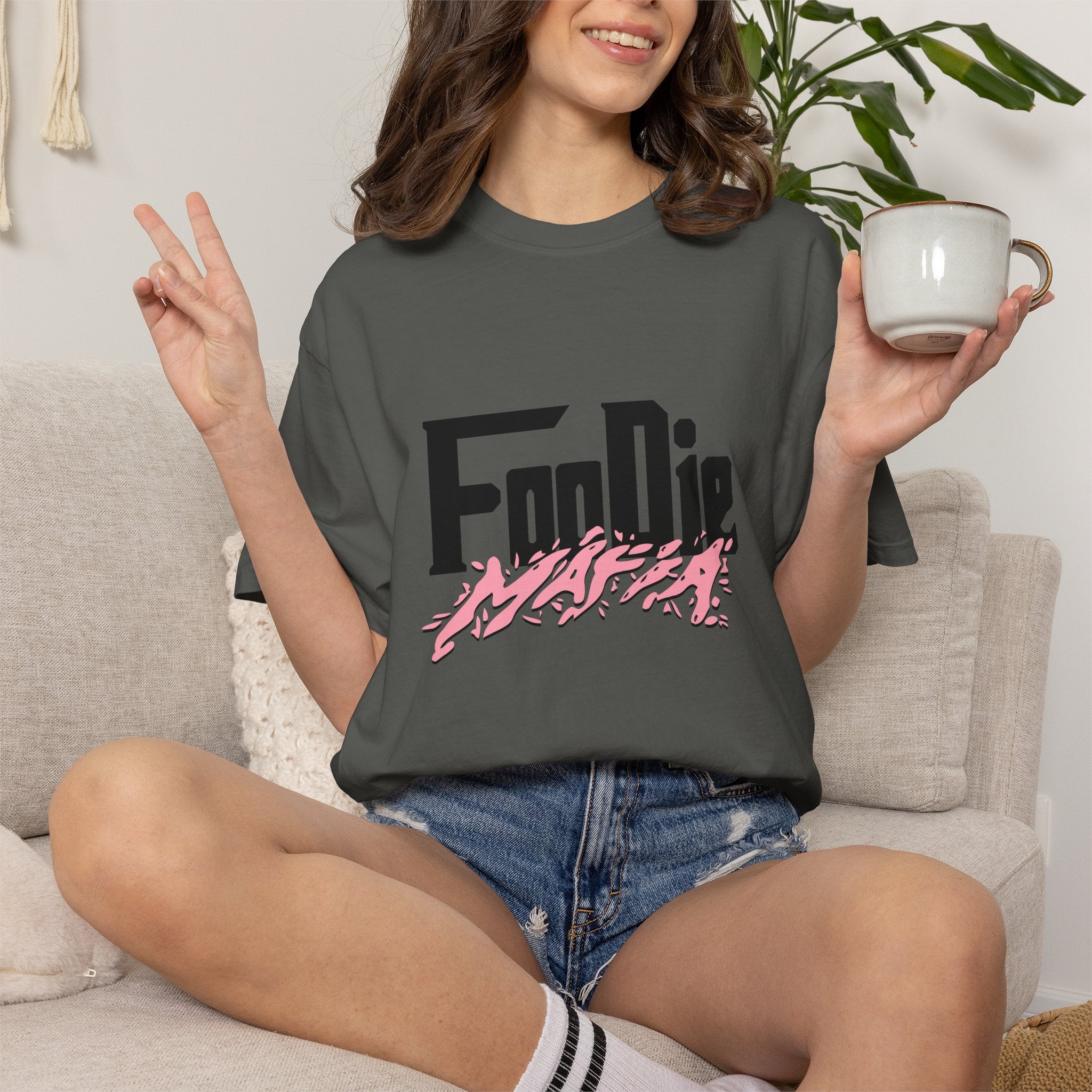 L.O.E.F Foodie Mafia Tee Shirt (Soft Pink)