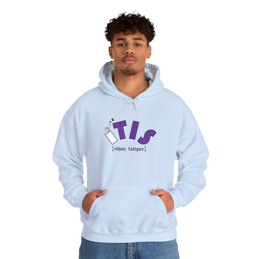 L.O.E.F ITIS Unisex Hooded Sweatshirt (White and Purple)